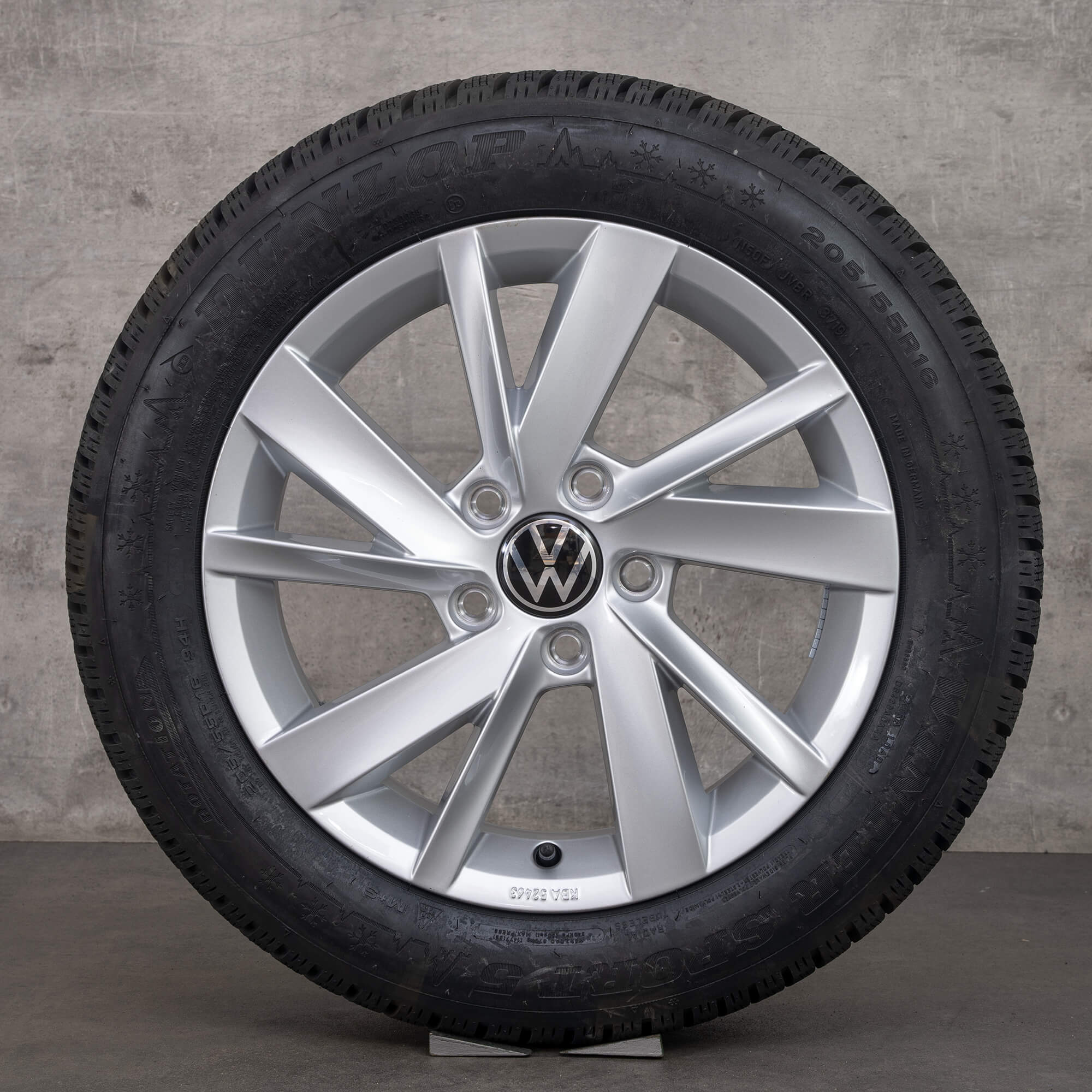 Juego de ruedas de invierno originales para VW Golf 8 llantas de 16 pulgadas Gavia 5H0071496 color plateado NUEVAS