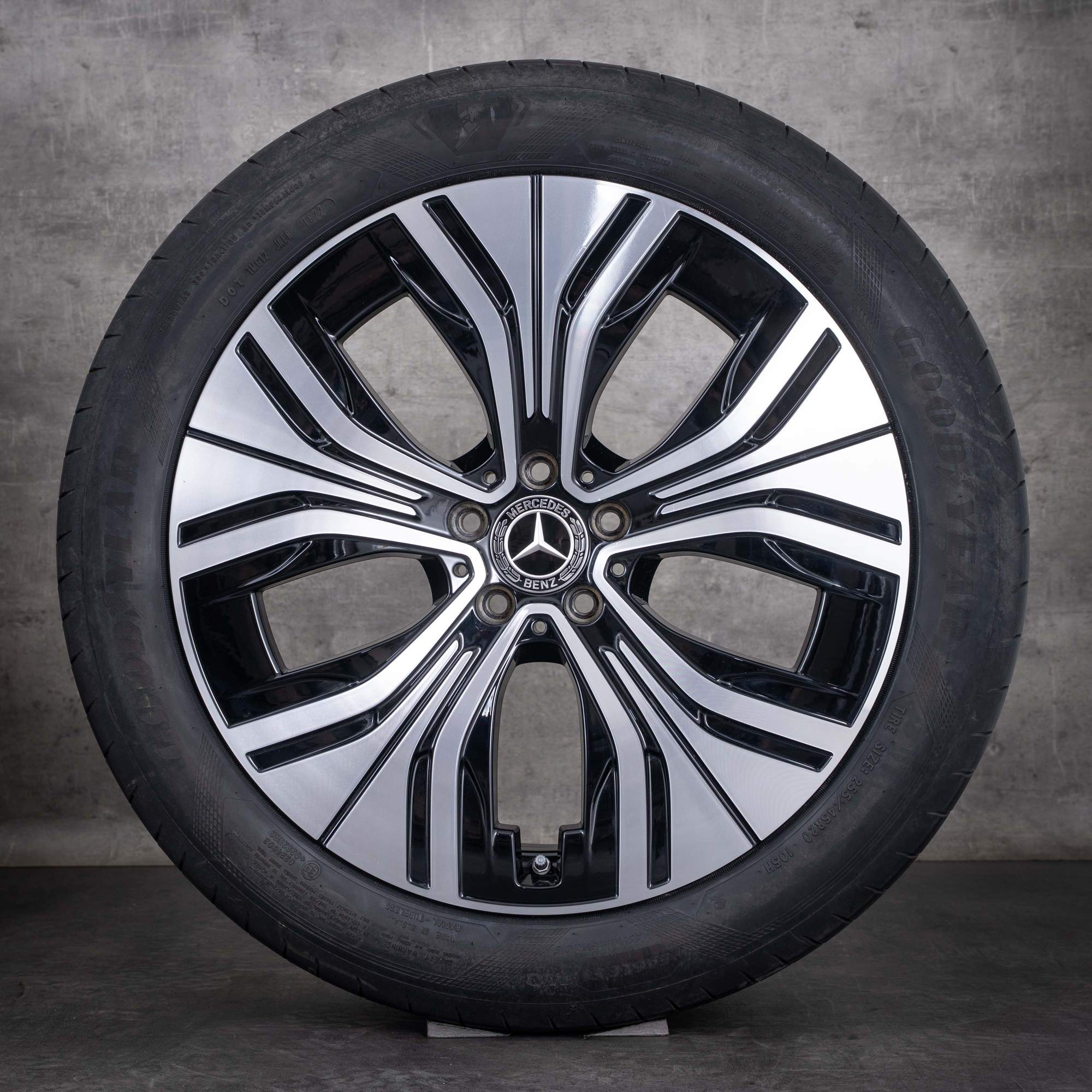 Alkuperäiset Mercedes-Benz EQE SUV -vanteet 20 tuumaa X294 kesäpyörät A2944010600 kiillotetut mustat