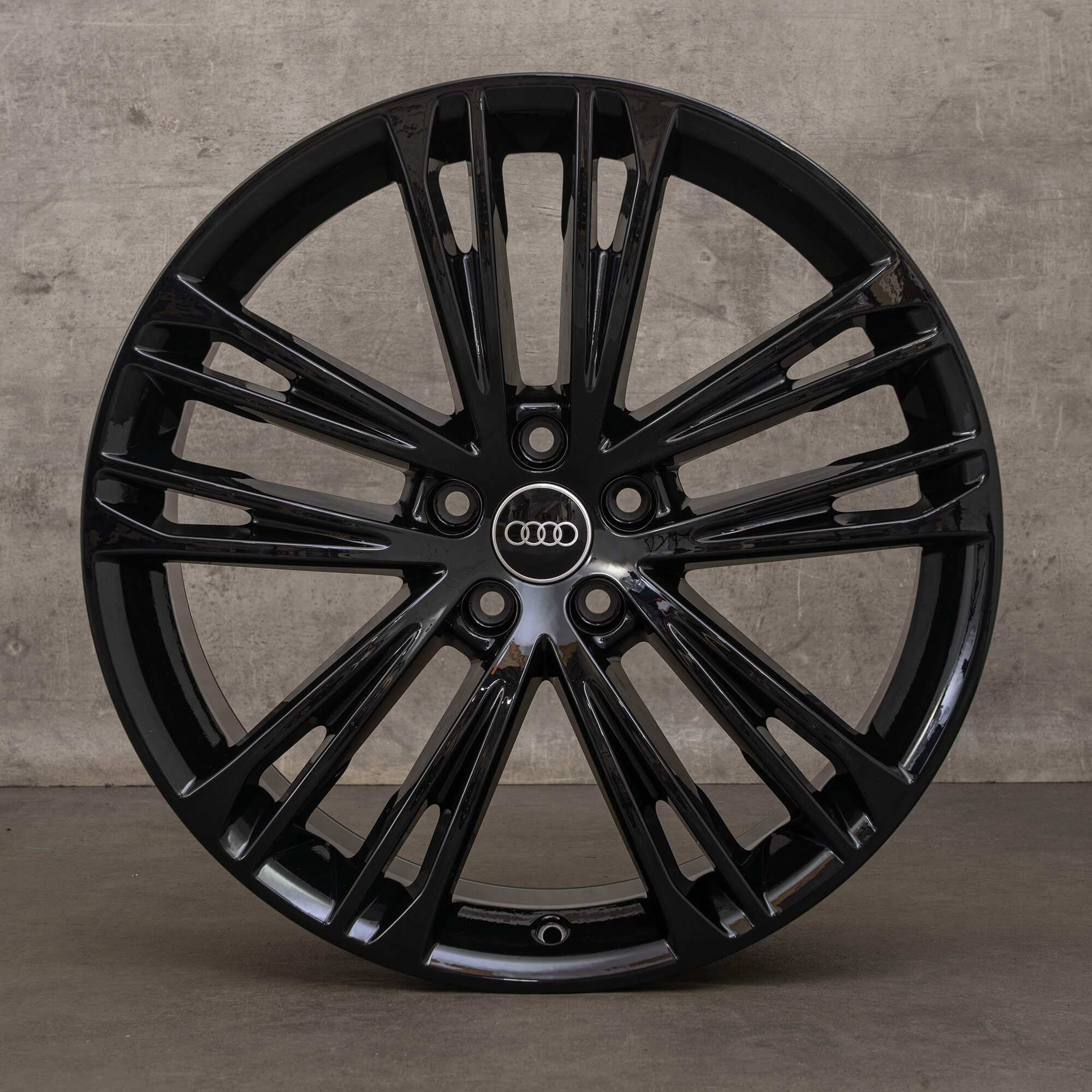 Original Audi A7 S7 4K C8 20 Zoll Felgen 4K8601025F schwarz hochglanz ET30