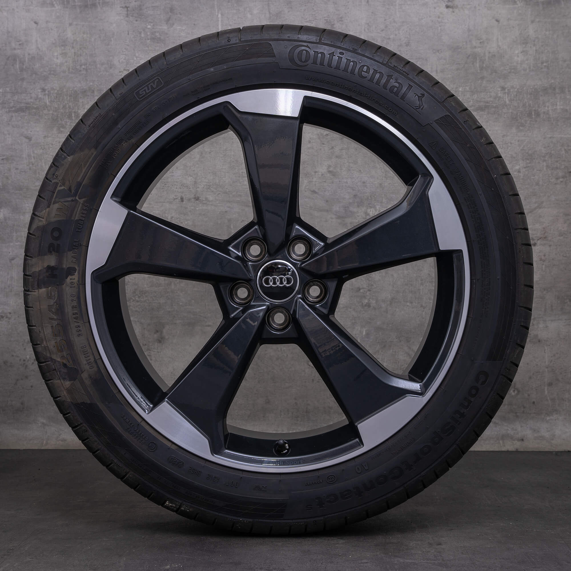 Original Audi Q5 SQ5 Felgen 20 Zoll FY Sommerräder Rotor 80A601025AQ schwarz glanzgedreht