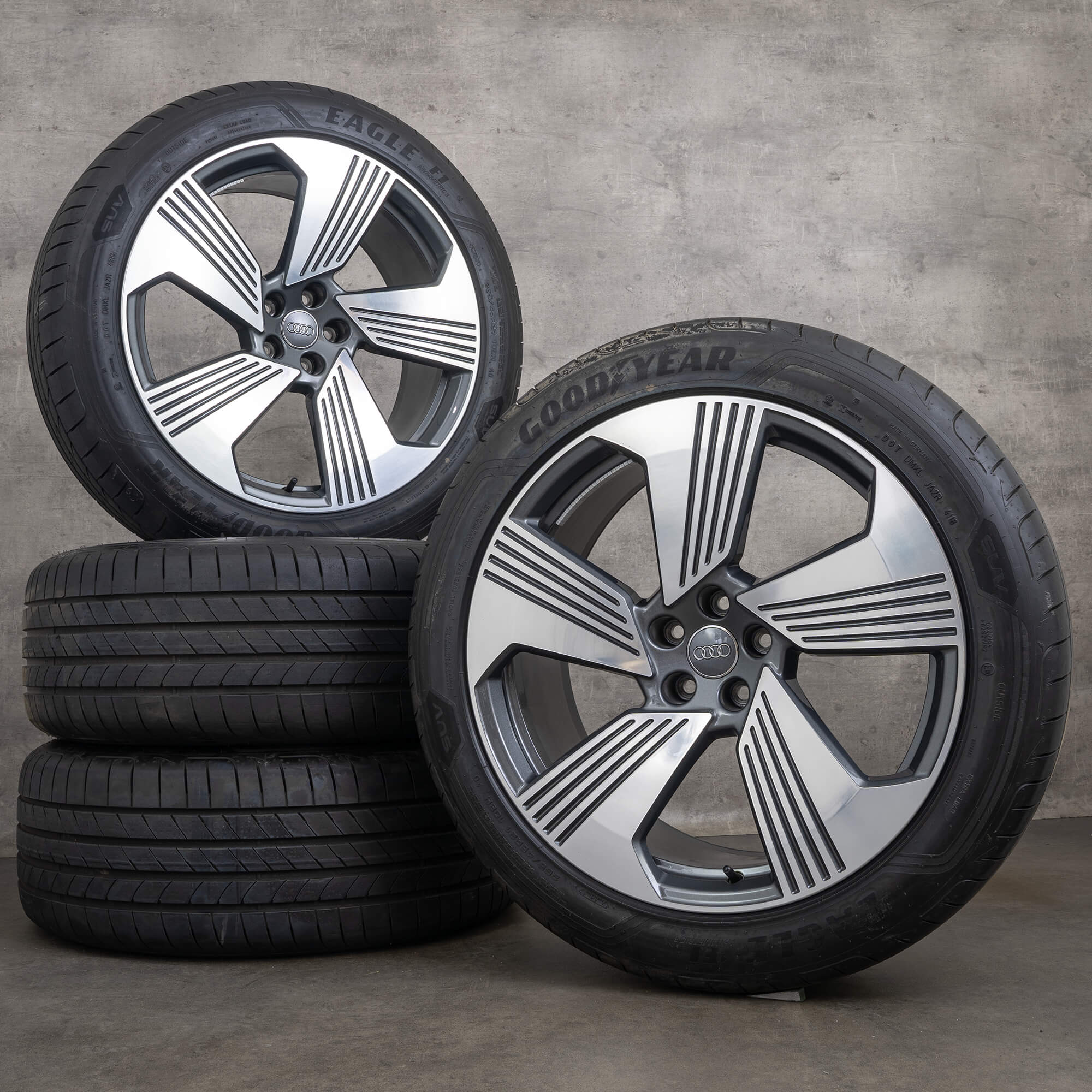 Audi 21 tums fälgar Q8 e-tron GE Sportback 4KE601025F sommarhjul Turbin