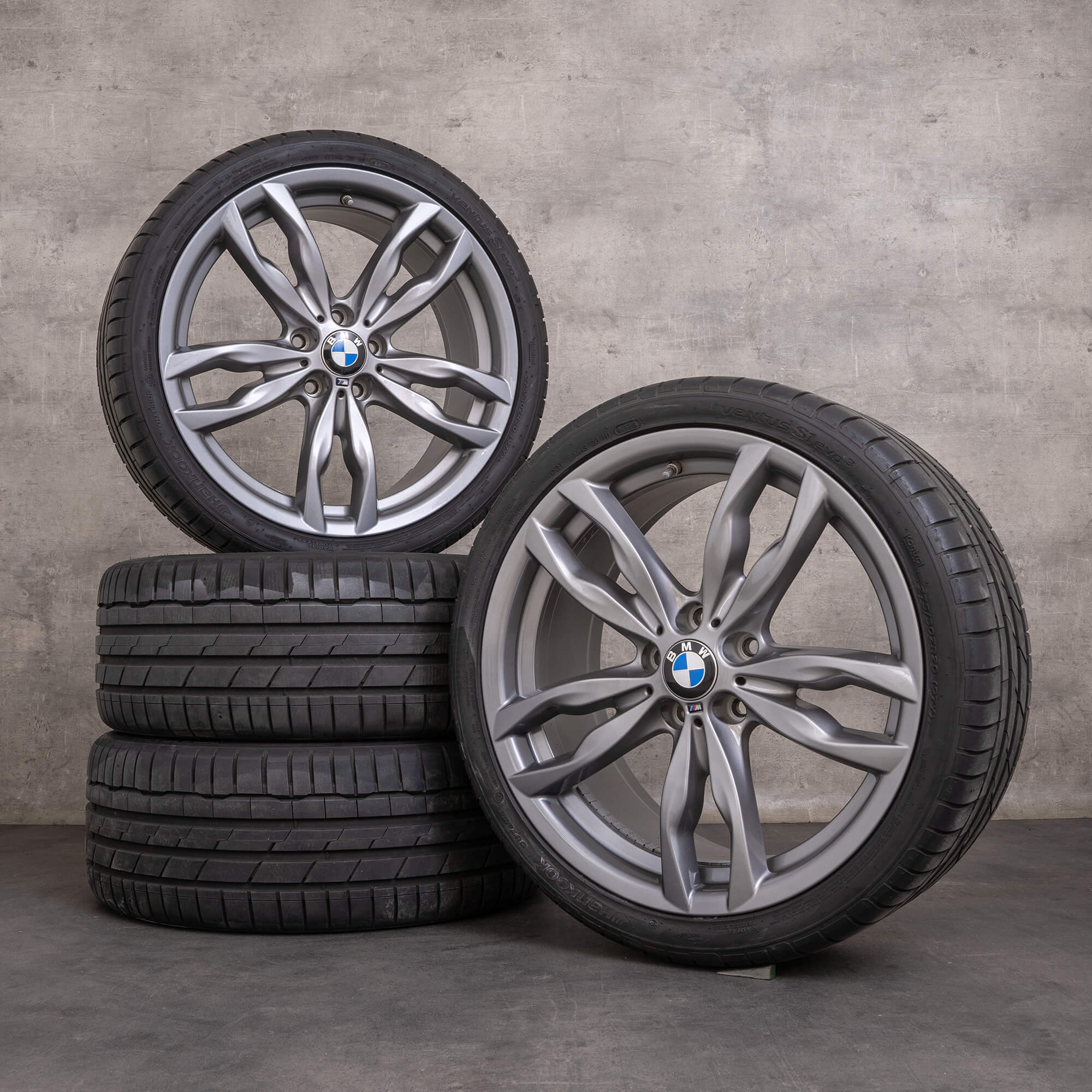 Originální 20 palcové disky BMW řady 5 6 F10 F11 F12 F13 F06 Gran Coup letni pneumatiky styling 434 M 7845867 7845868 ferricgrey