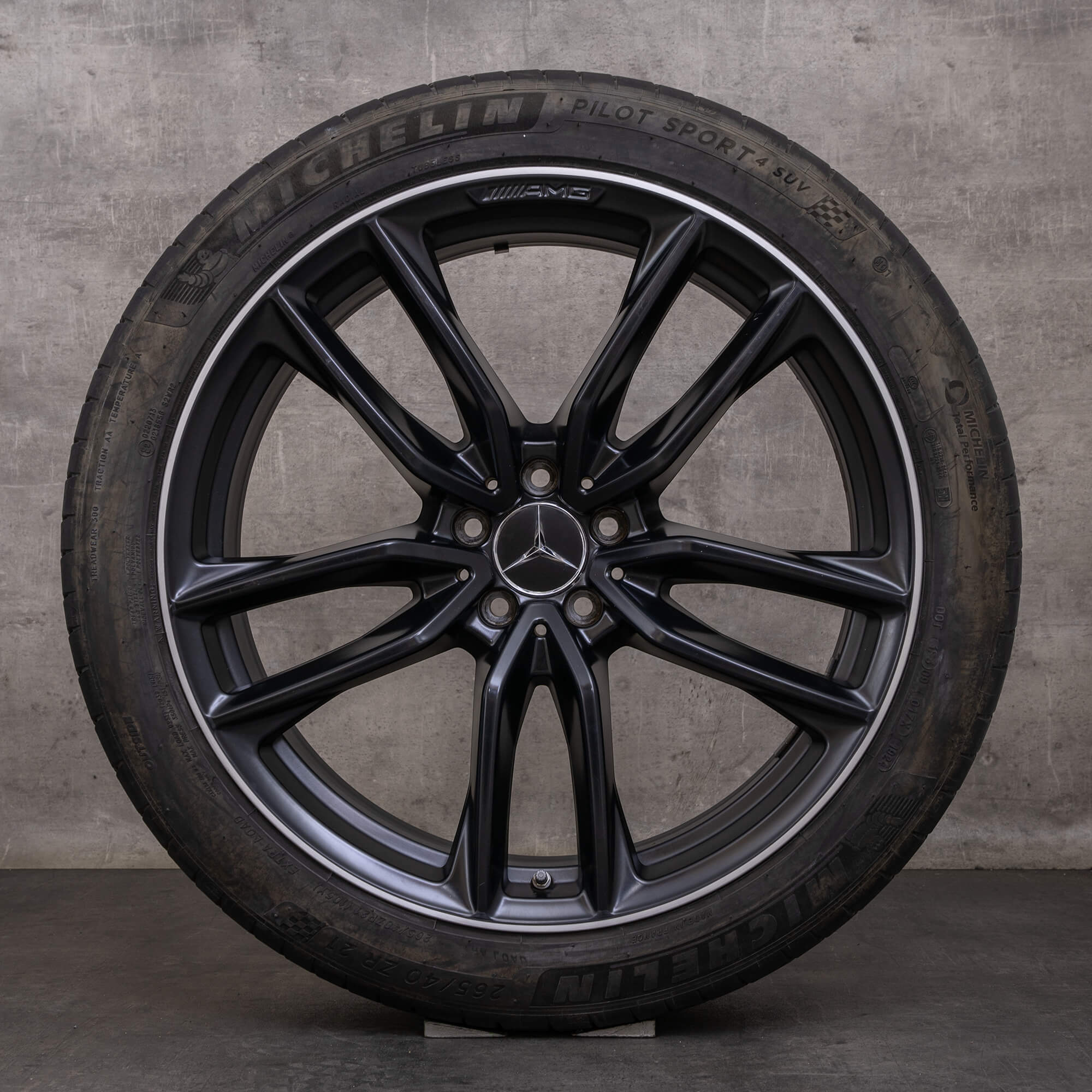 Originali Mercedes Benz GLC 63 & S AMG cerchi con gomme invernali da 21 pollici C253 X253 auto A2534013800 A2534013900 nero opaco finitura lucida