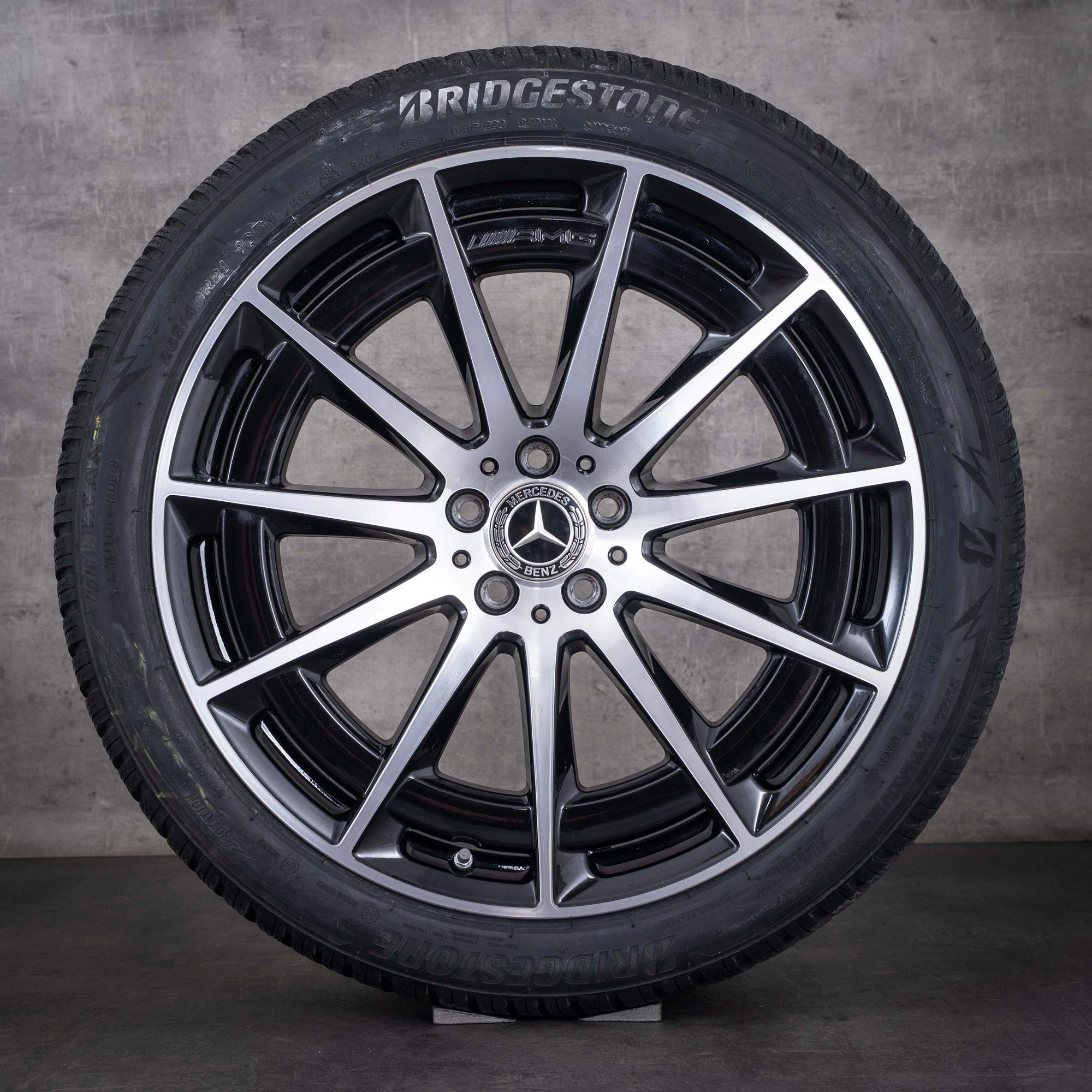 Original Mercedes Benz EQS & 53 AMG Felgen 21 Zoll 4Matic V297 Sommerräder A2974011400 schwarz glanzgdreht