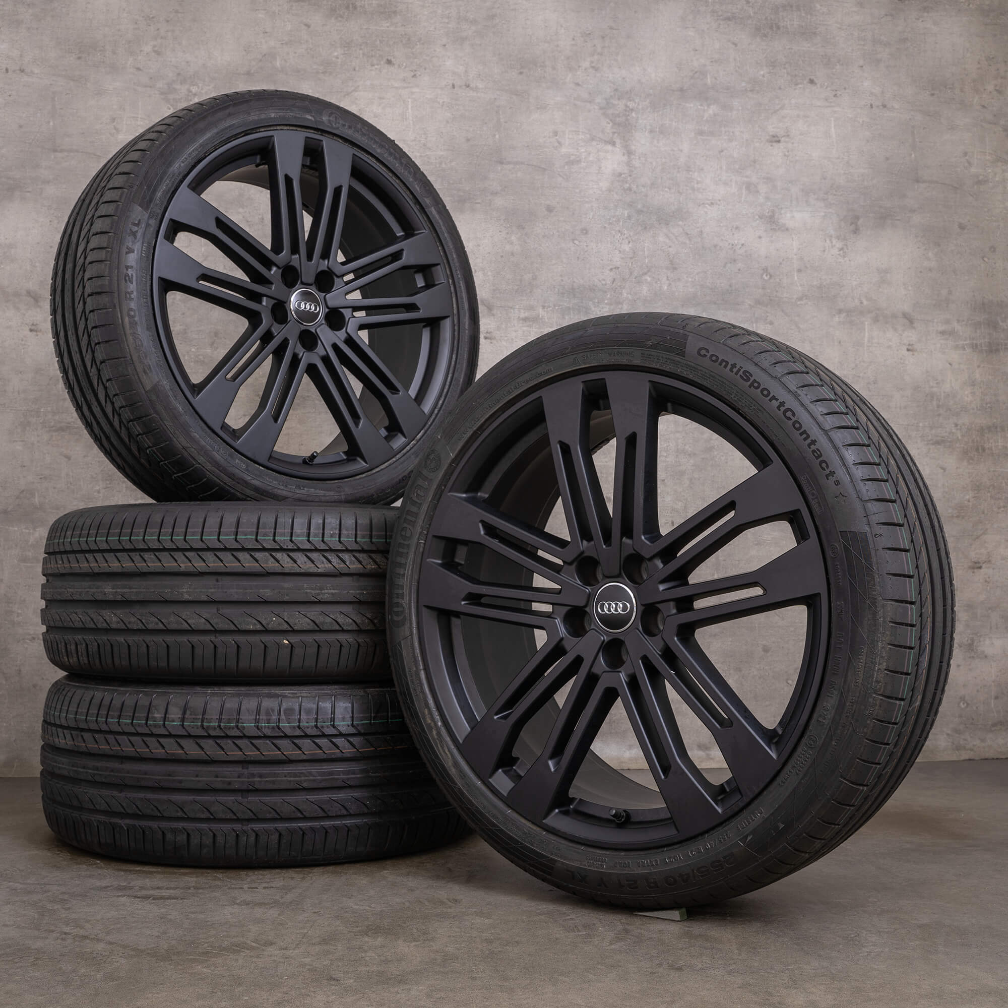 Original Audi Q5 SQ5 Jantes 21 pouces FY roues d'été 80A601025AC noir mat