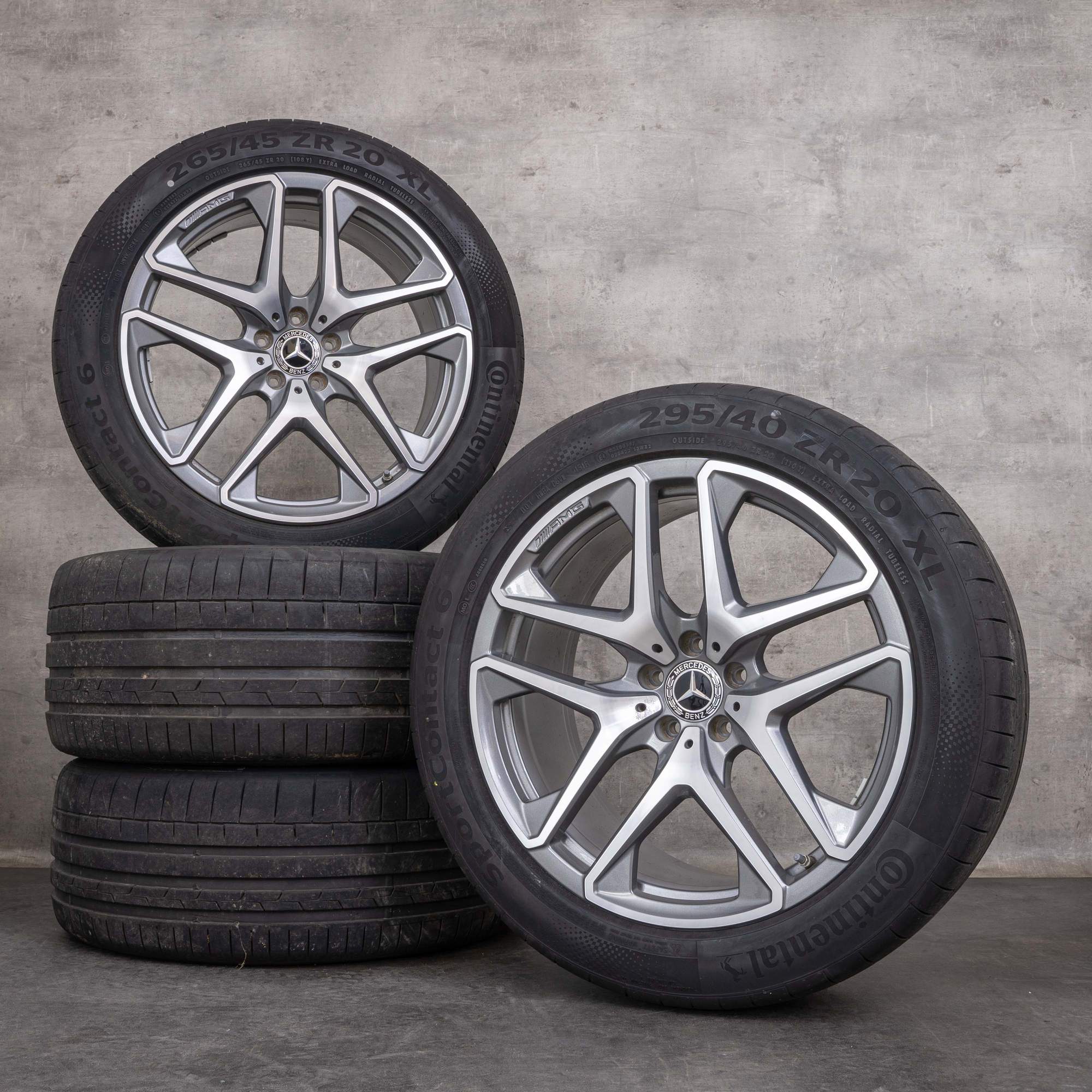 Originale Mercedes Benz GLC 63 & S AMG fælge 20 tommer X253 C253 sommerdæk A2534013600 A2534013700 himalaya grey poleret