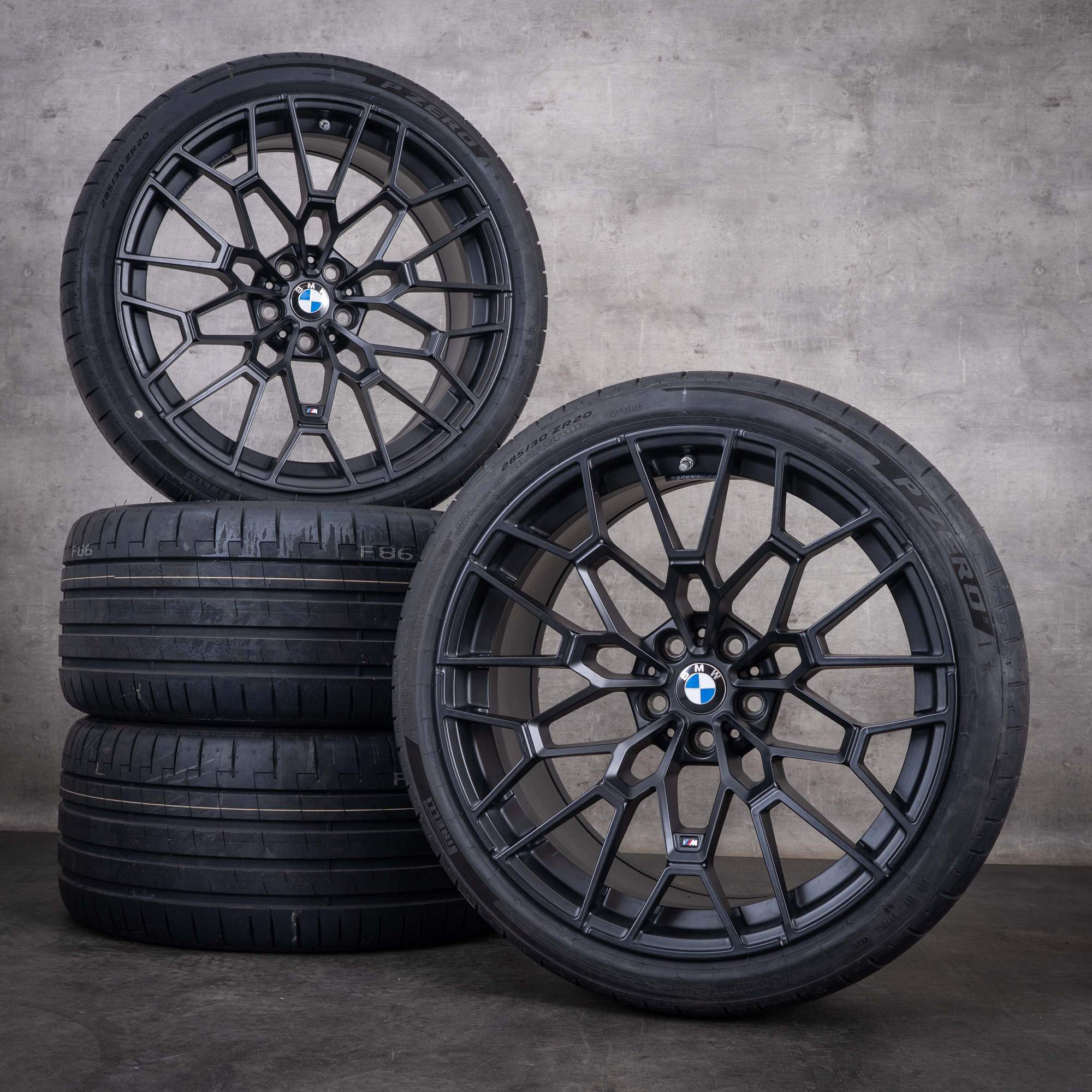 Jantes d'origine BMW M2 M3 M4 19 et 20 pouces G87 G80 G81 G82 G83, jantes été, style 827 M, 7884365 7884366, noir mat « jet black »