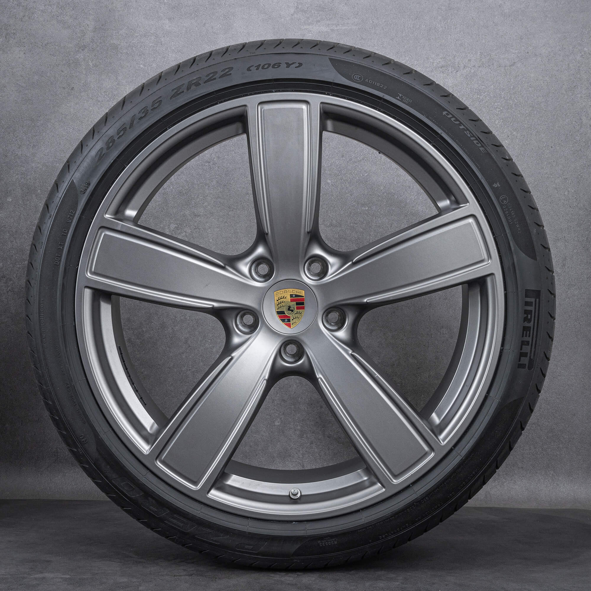 Originele Porsche Cayenne Coup E3 9Y3 velgen 22 inch 9Y0044640R zomerbanden 0B5