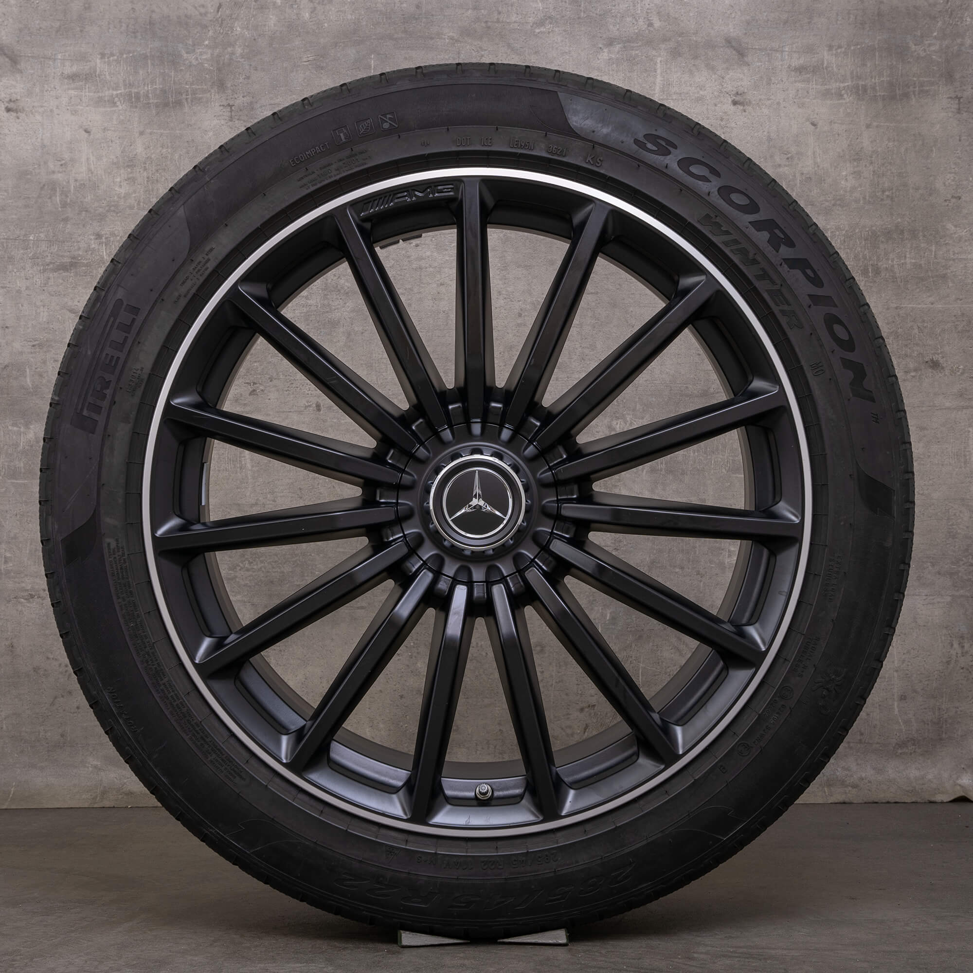 Llantas de invierno originales AMG Mercedes Benz GLS 63 22 pulgadas X167 A1674018300 A1674018400 negro mate alto brillo