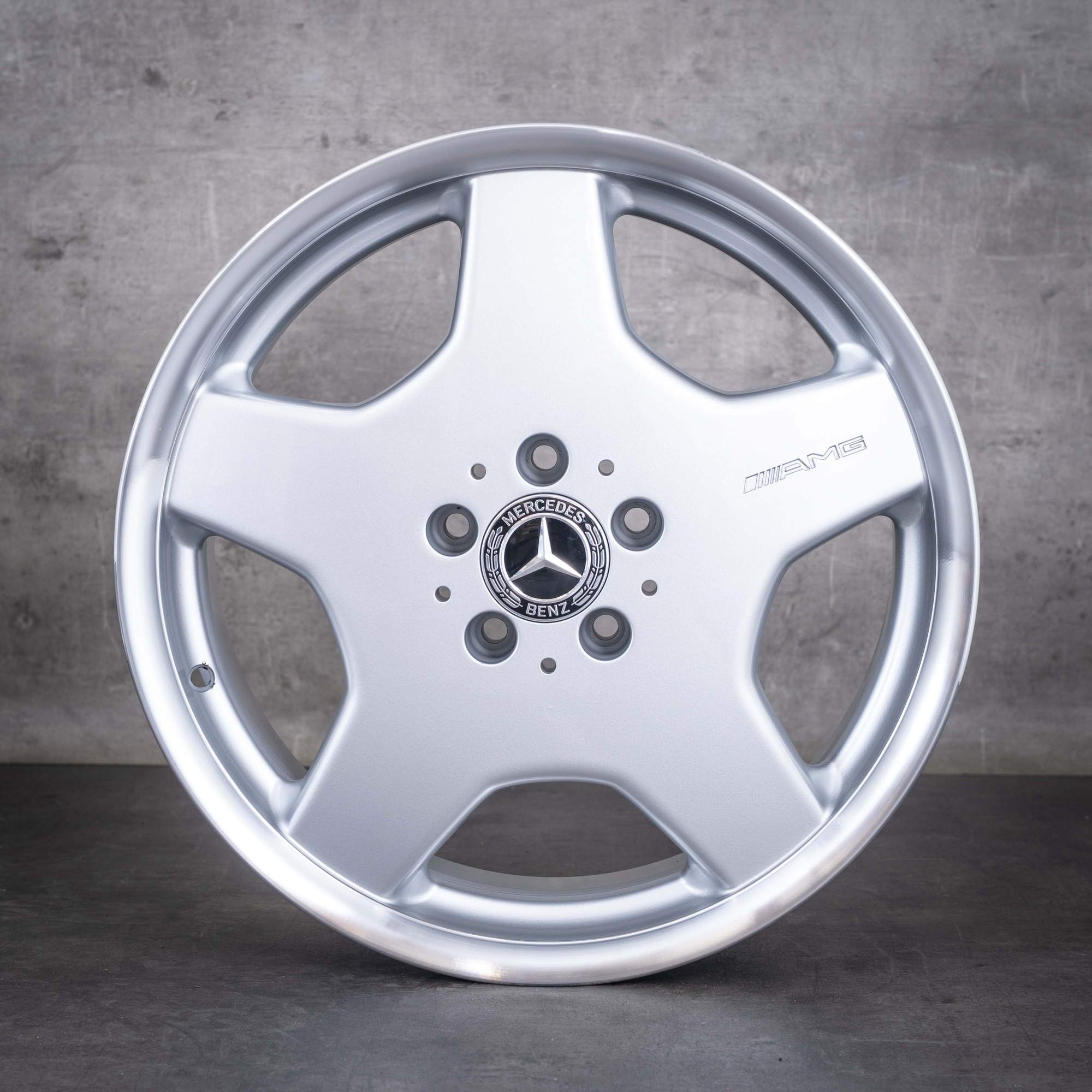 Original Mercedes Benz S-Klasse CL AMG Felgen 18 Zoll W220 W215 A2204010802 A2204011902 silber rand glanzgedreht NEU - Felge 3 von 4