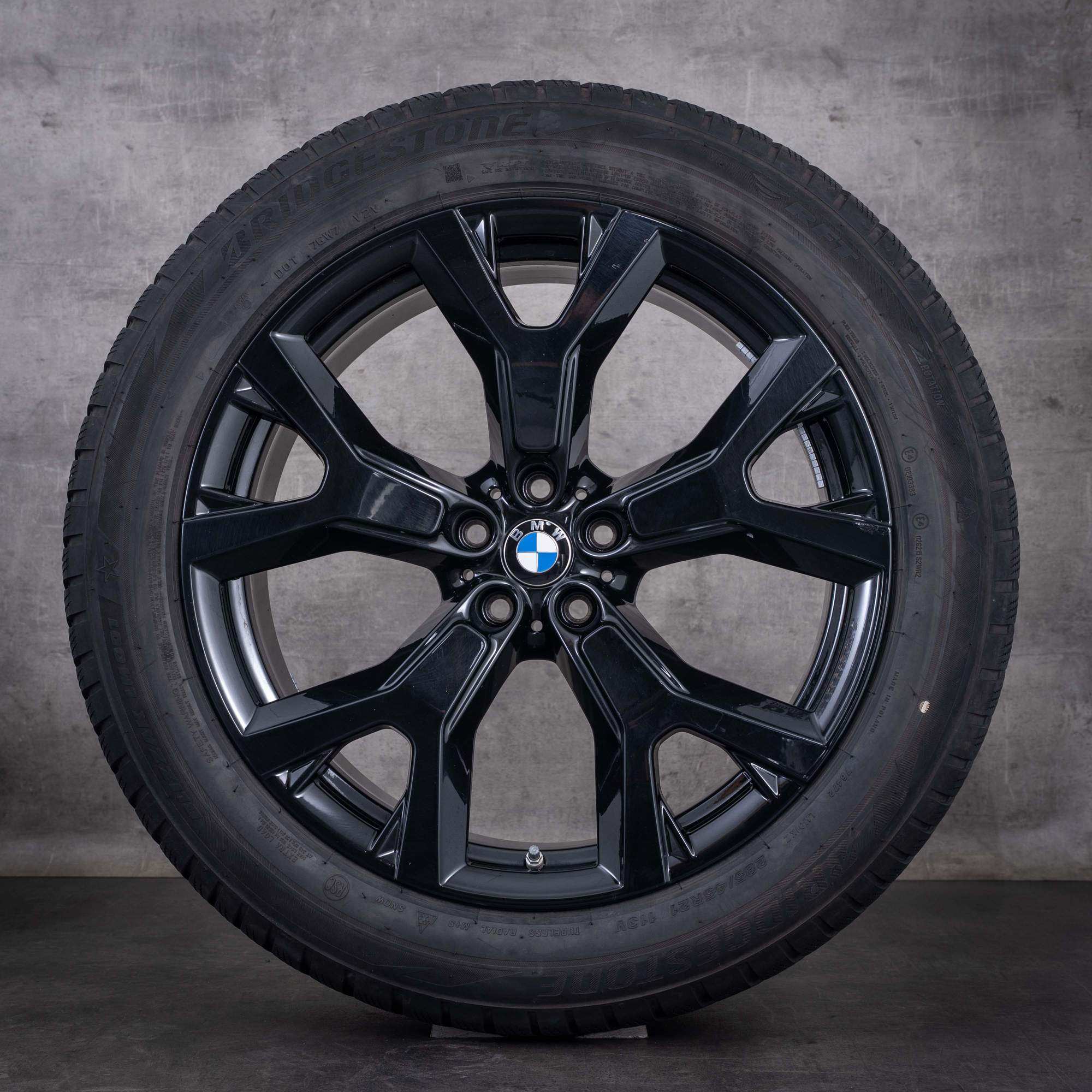 Ruote invernali originali BMW X7 da 21 pollici G07 Felgen Styling 752 6885461 nero jet nero opaco