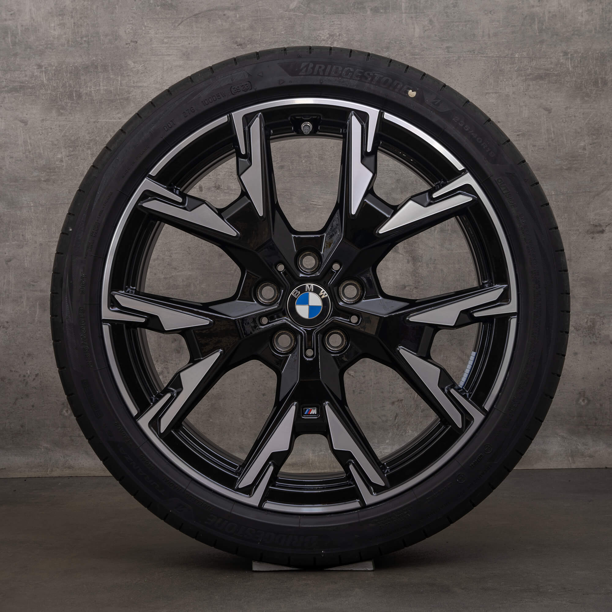 Jantes originais BMW Série 1 19 polegadas F70 M135 xDrive rodas de verão 5A45267 jet black brilhante