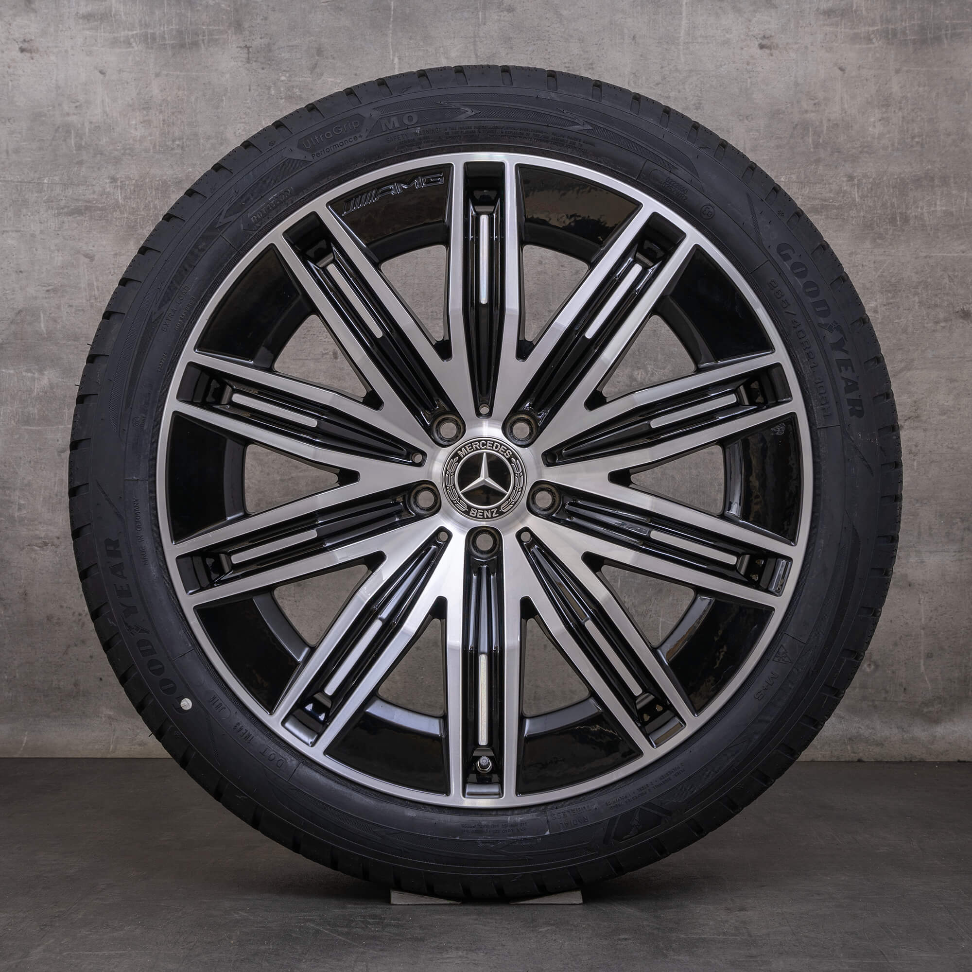 Orijinal Mercedes Benz EQE AMG kış jant lastik 21 inç SUV X294 jantlar A2944011200 siyah parlak tornalı