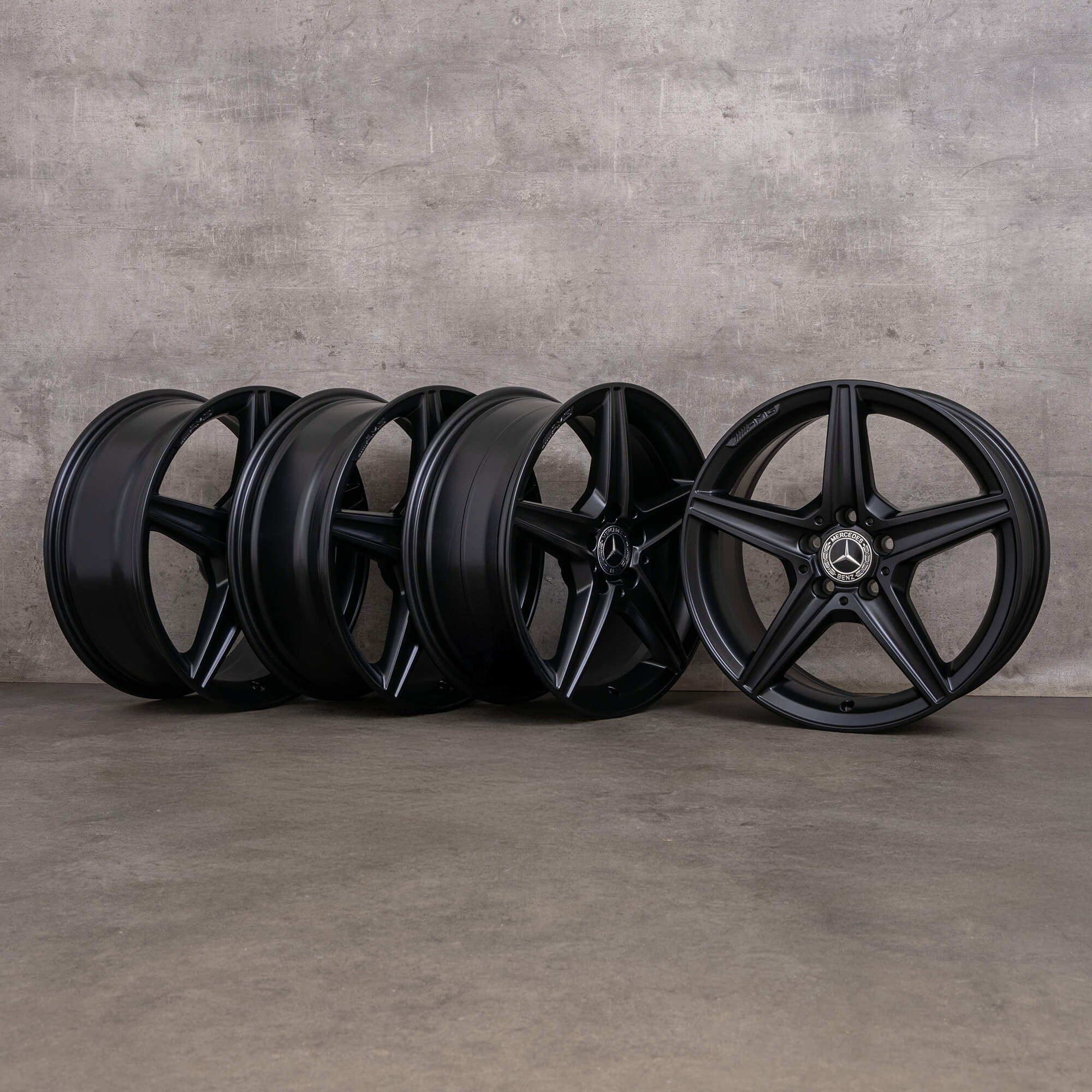Originele Mercedes Benz C-Klasse AMG C43 C450 Sport velgen 18 inch W205 S205 C205 A205 A2054014800 A2054011100 mat zwart