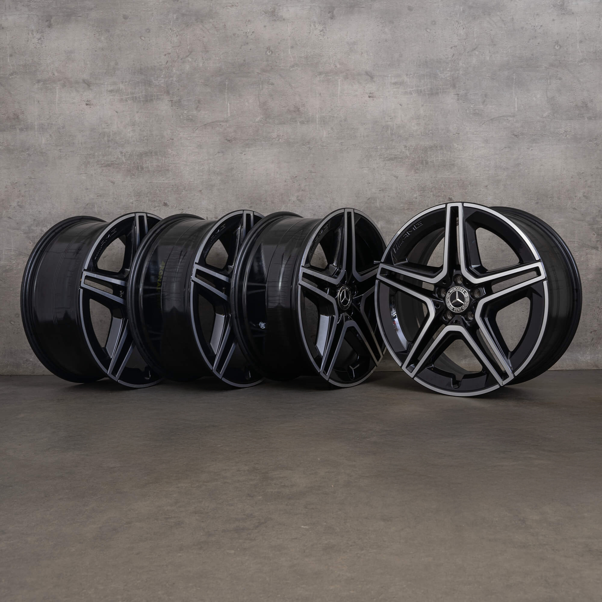 Originele Mercedes Benz GLE 53 AMG wielen 20 inch X167 C167 A1674013200 A1674013300 zwart hoogglans afwerking