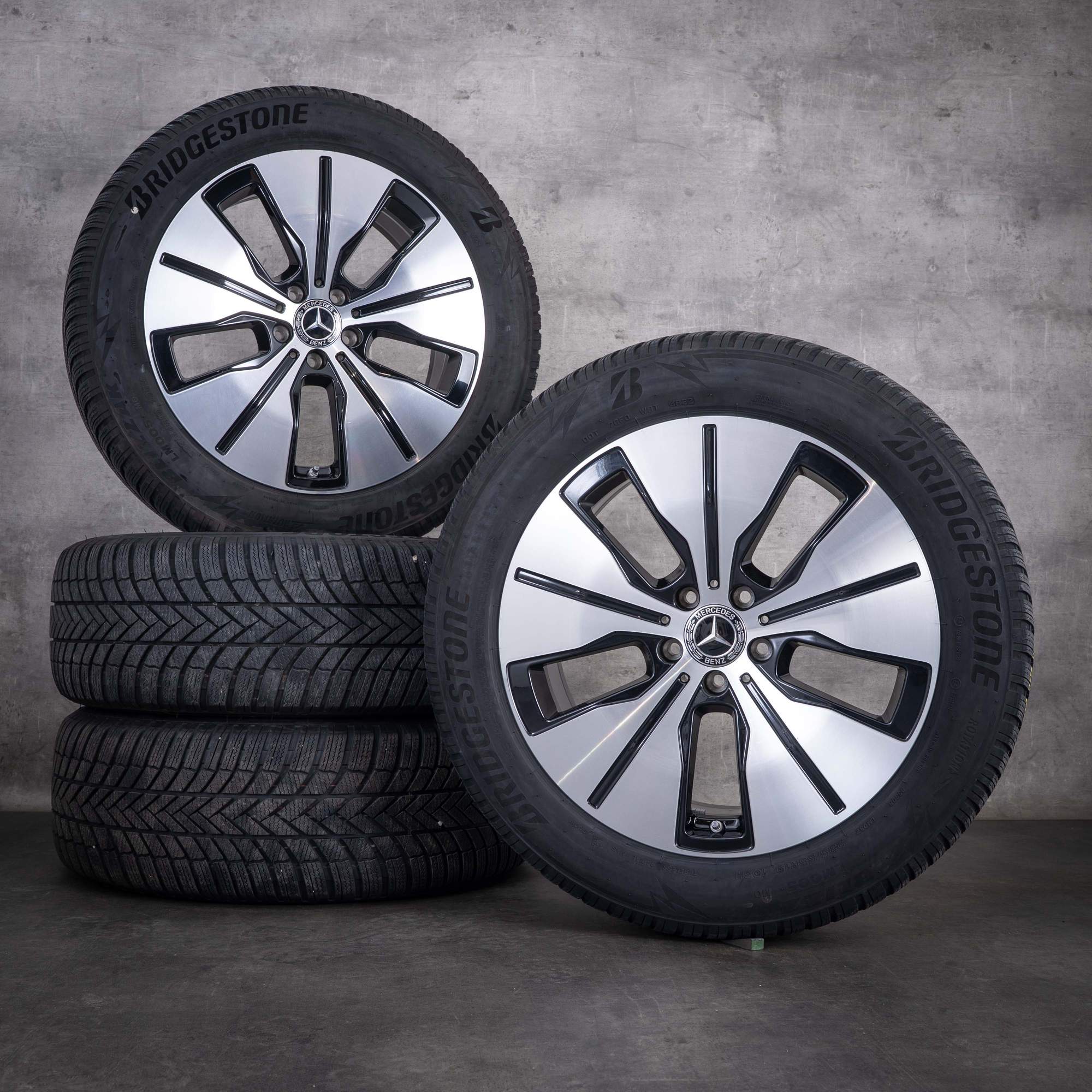 OEM Mercedes-Benz EQC 19inch N293 winter wheels black rims diamond cut front A2934010100