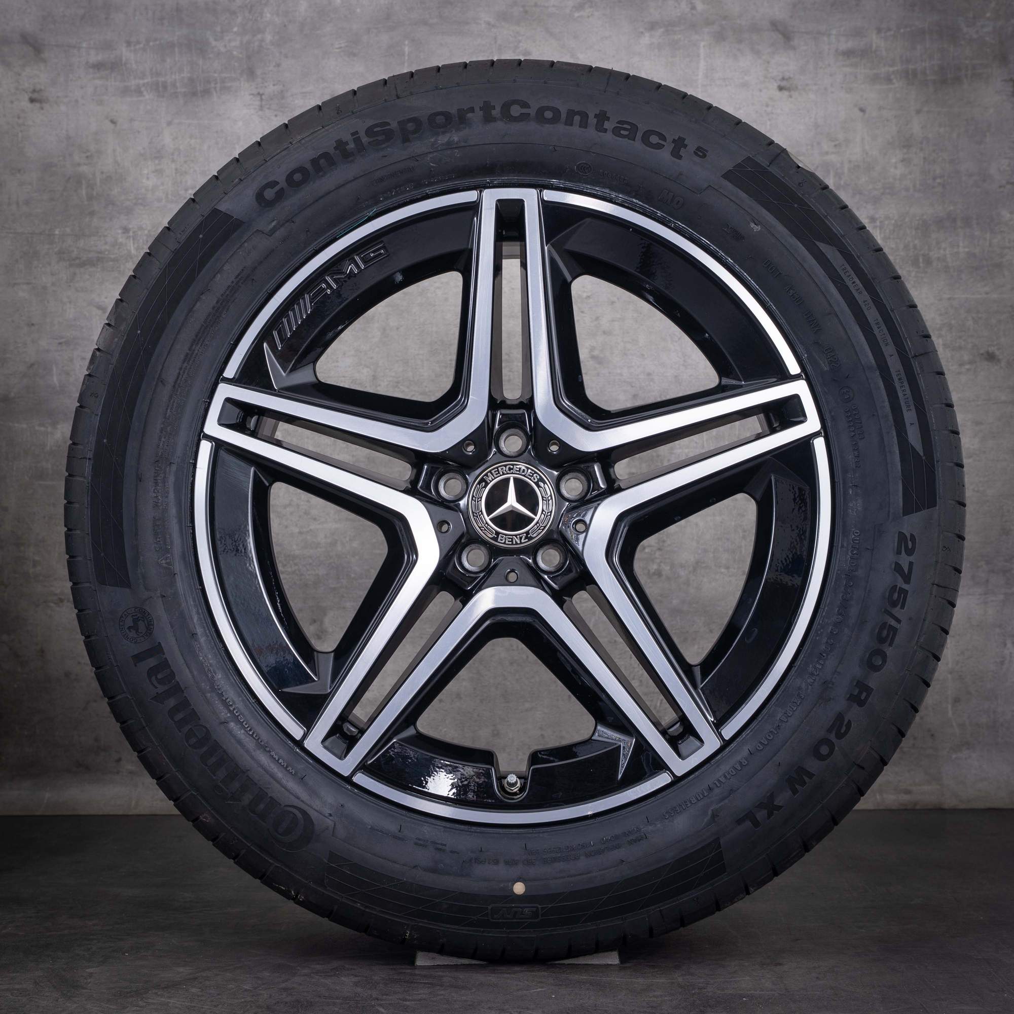 OEM Mercedes-Benz GLE 53 AMG 20inch X167 C167 summer wheels A1674013200 A1674013300 Black diamond cut