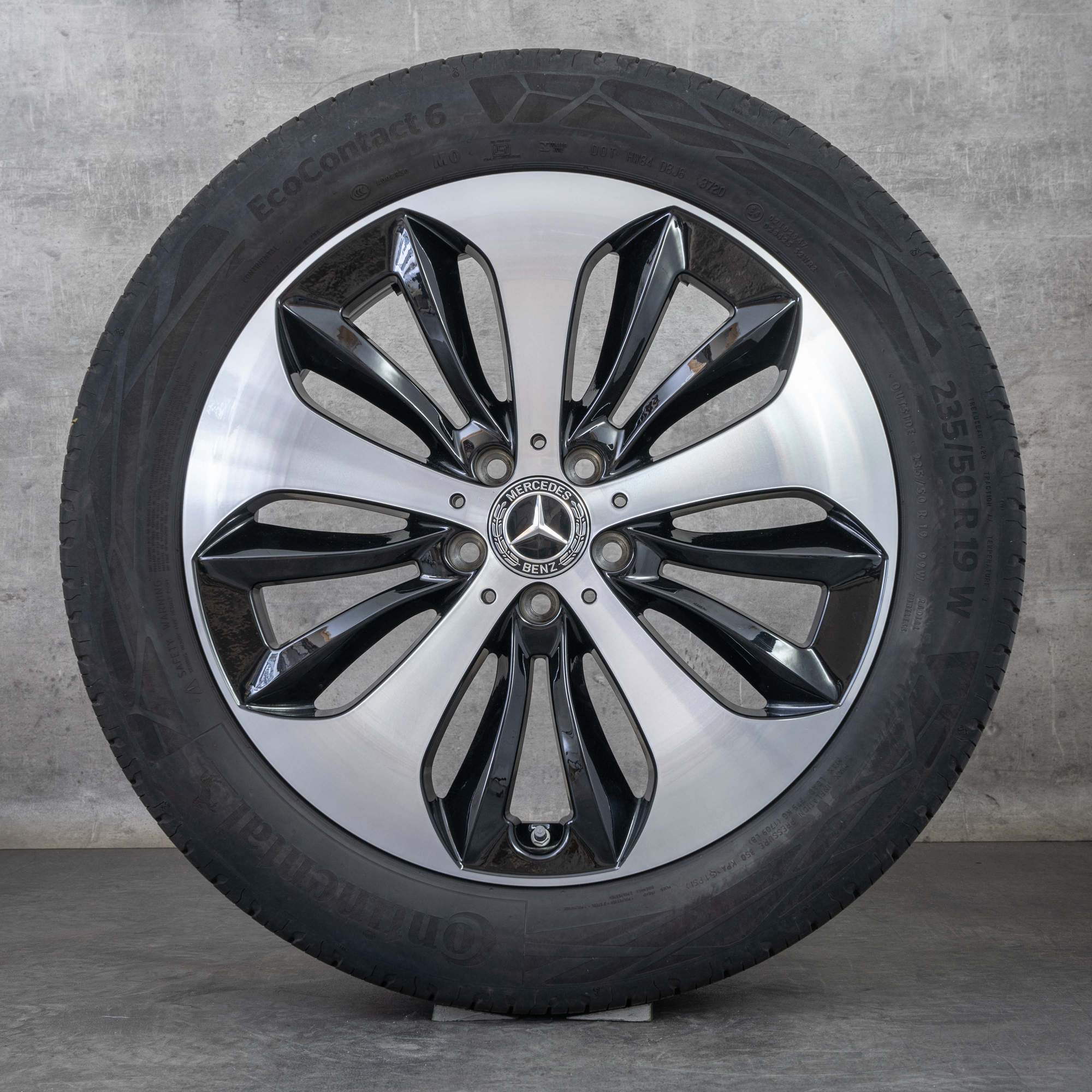 Alkuperäiset Mercedes Benz GLA GLB vanteet 19 tuumaa, H247 X247 kesäpyörät A2474013600 musta kiillotettu