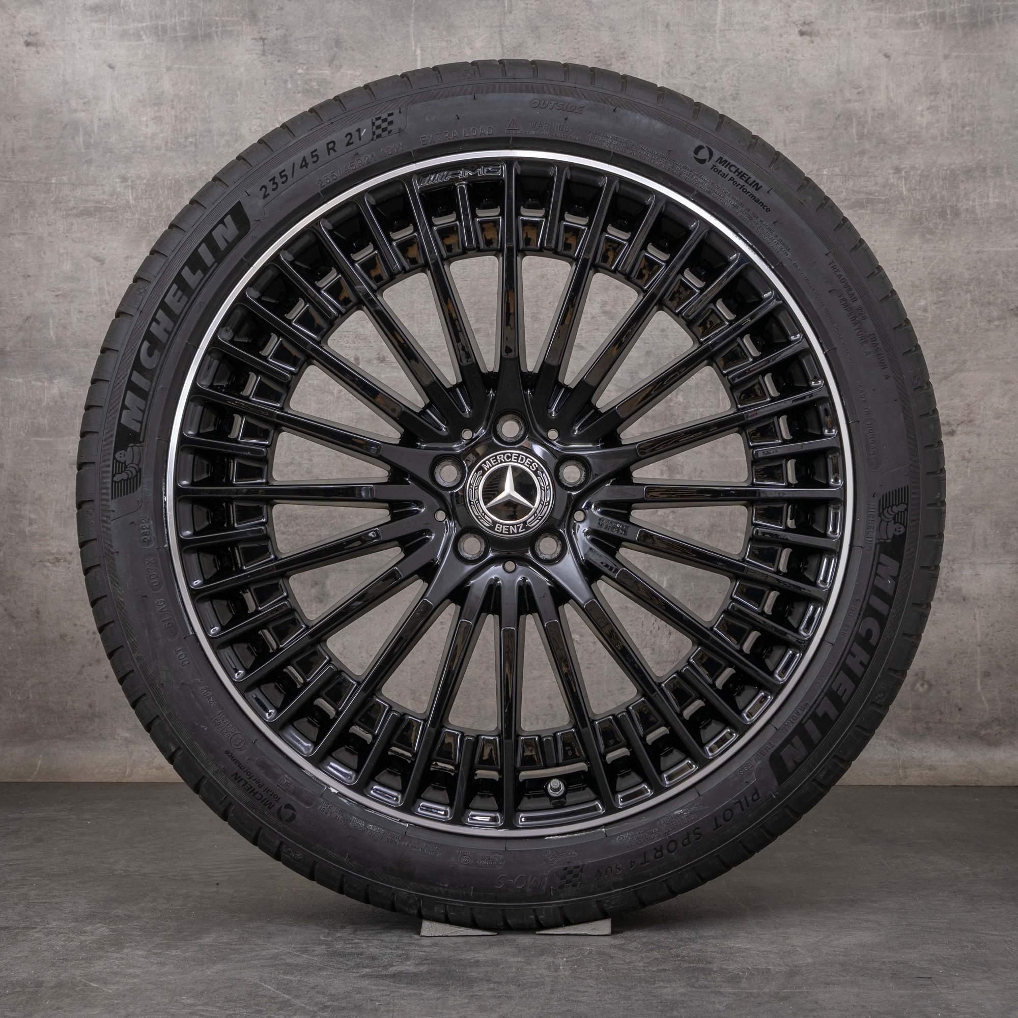 Alkuperäiset Mercedes Benz EQC AMG vanteet 21 tuuman N293 kesäpyörät A2934011000 A2934011100 musta kiillotettu