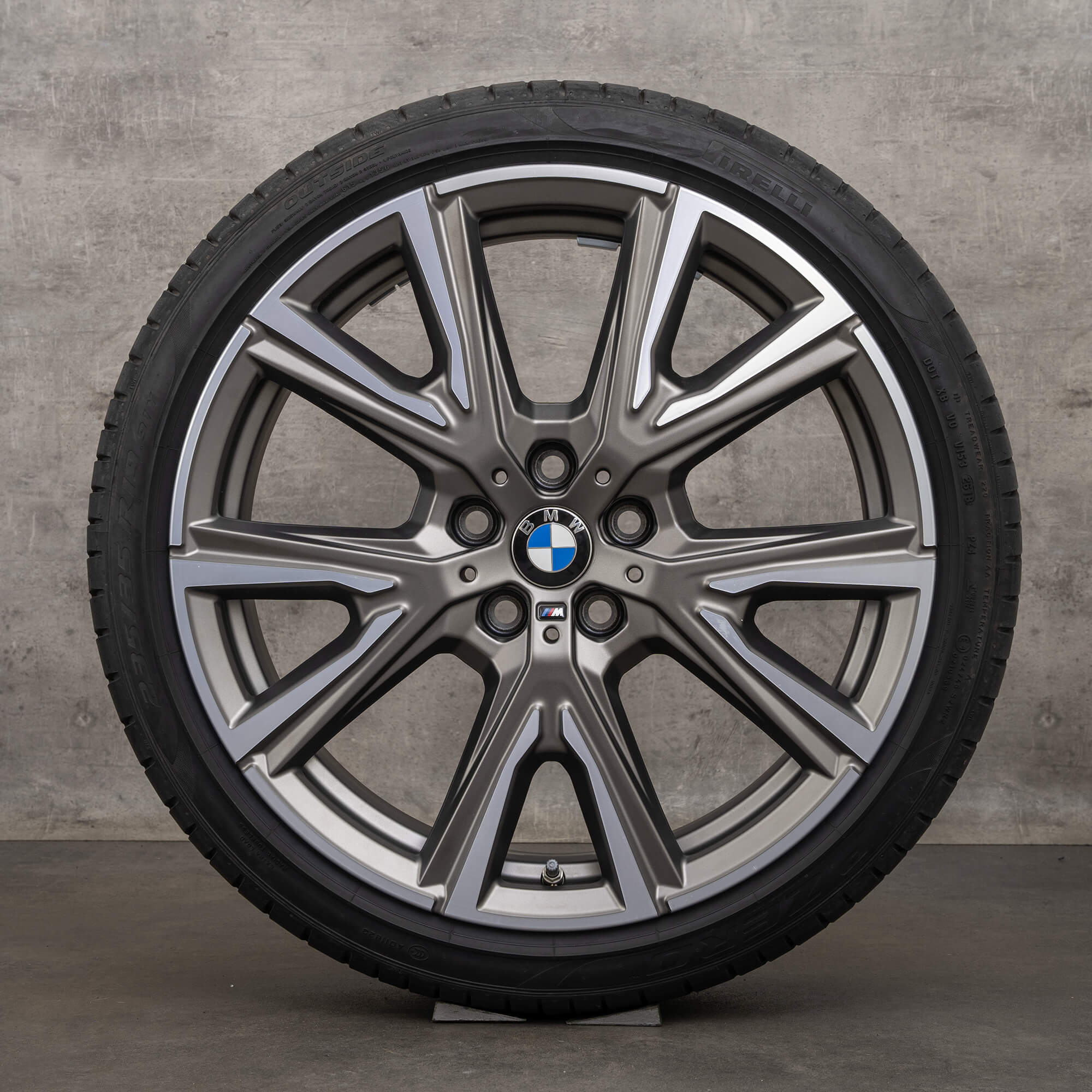 Original BMW 1er 2er Felgen 19 Zoll F40 F44 Sommerräder Styling 557 M 8053525 ceriumgrey matt glanzgedreht