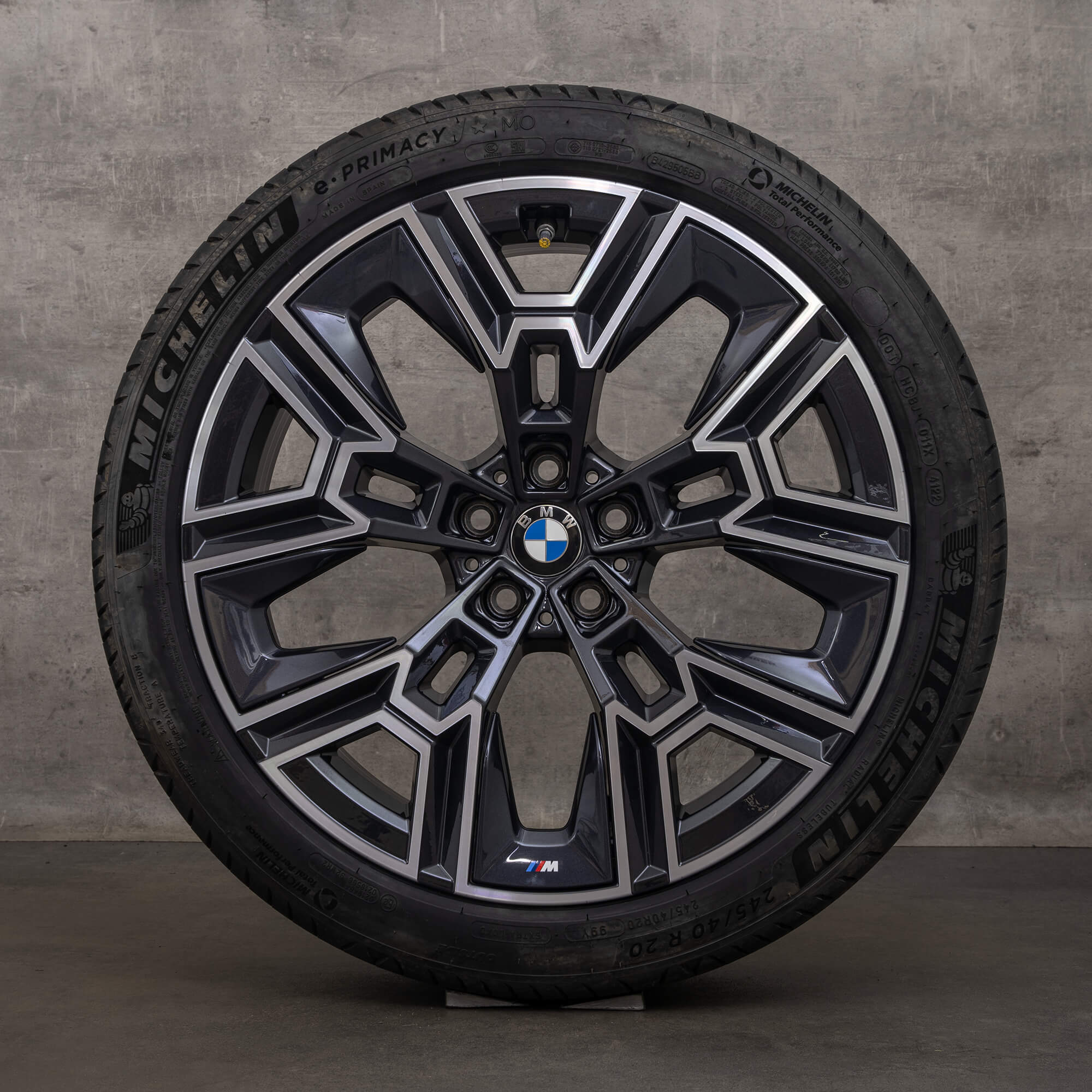 Original BMW 5er i5 Winterräder 20 Zoll G60 G61 Felgen Styling 939 M 5A324E8 5A324E9 orbit grey glanzgedreht NEU