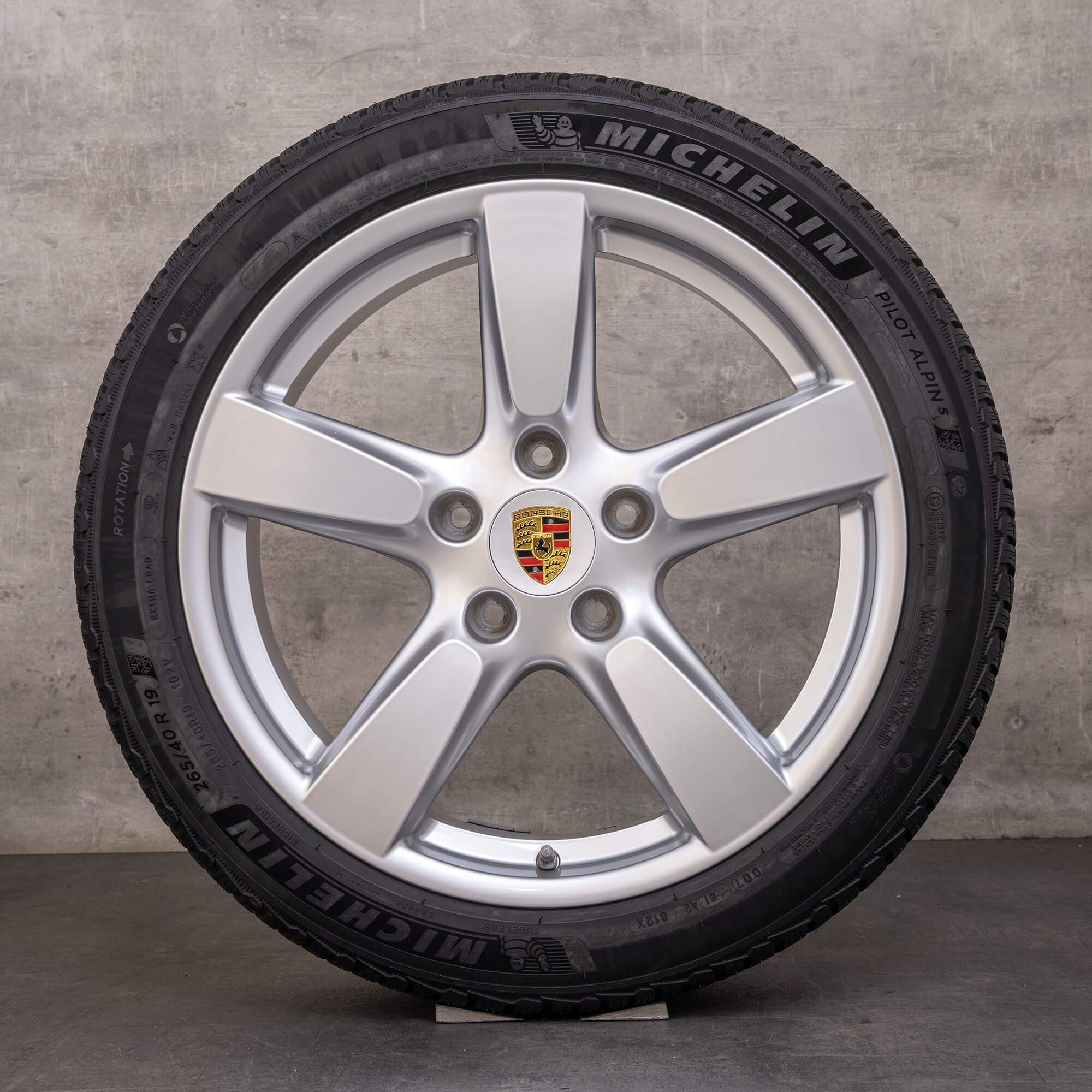 Originales Porsche Boxster Cayman 981 ruedas de invierno llantas 19 pulgadas 98136214003 98136214303 plata brillante