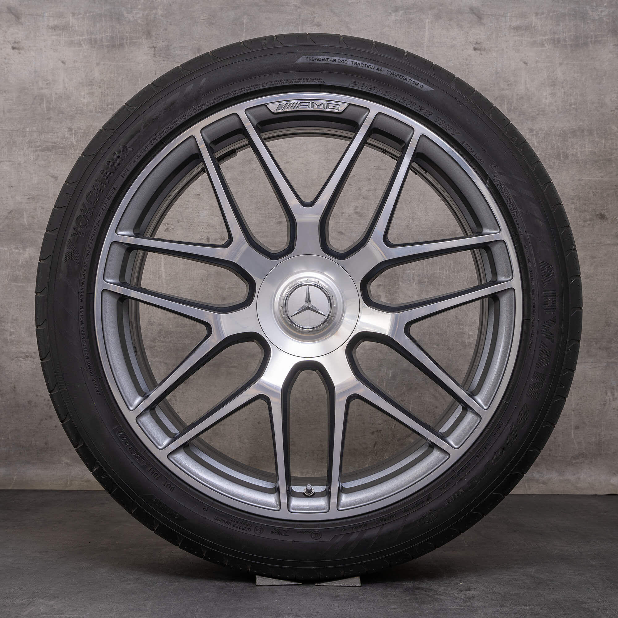 Genuine Mercedes Benz GLE 53 63 AMG 4Matic+ jante 22 inch X167 C167 Hybrid anvelope de vară A1674014400 A1674014500 himalaya grey glossy turned