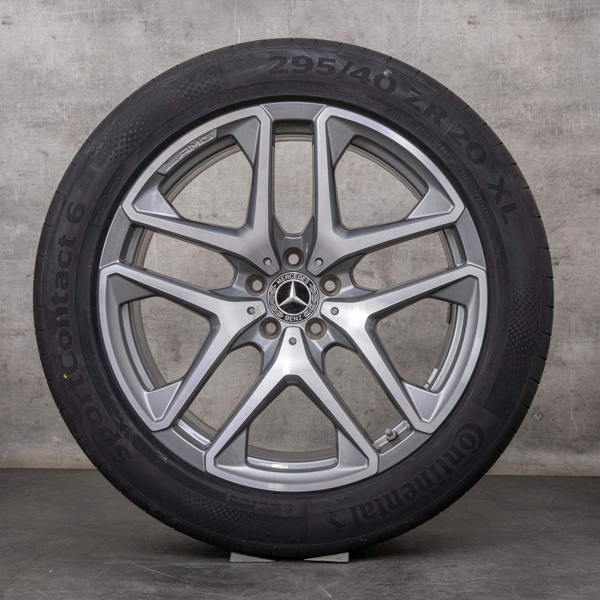Originale Mercedes Benz GLC 63 & S AMG vinterdæk med fælge 20 tommer X253 C253 A2534013600 A2534013700 himalaya grey poleret