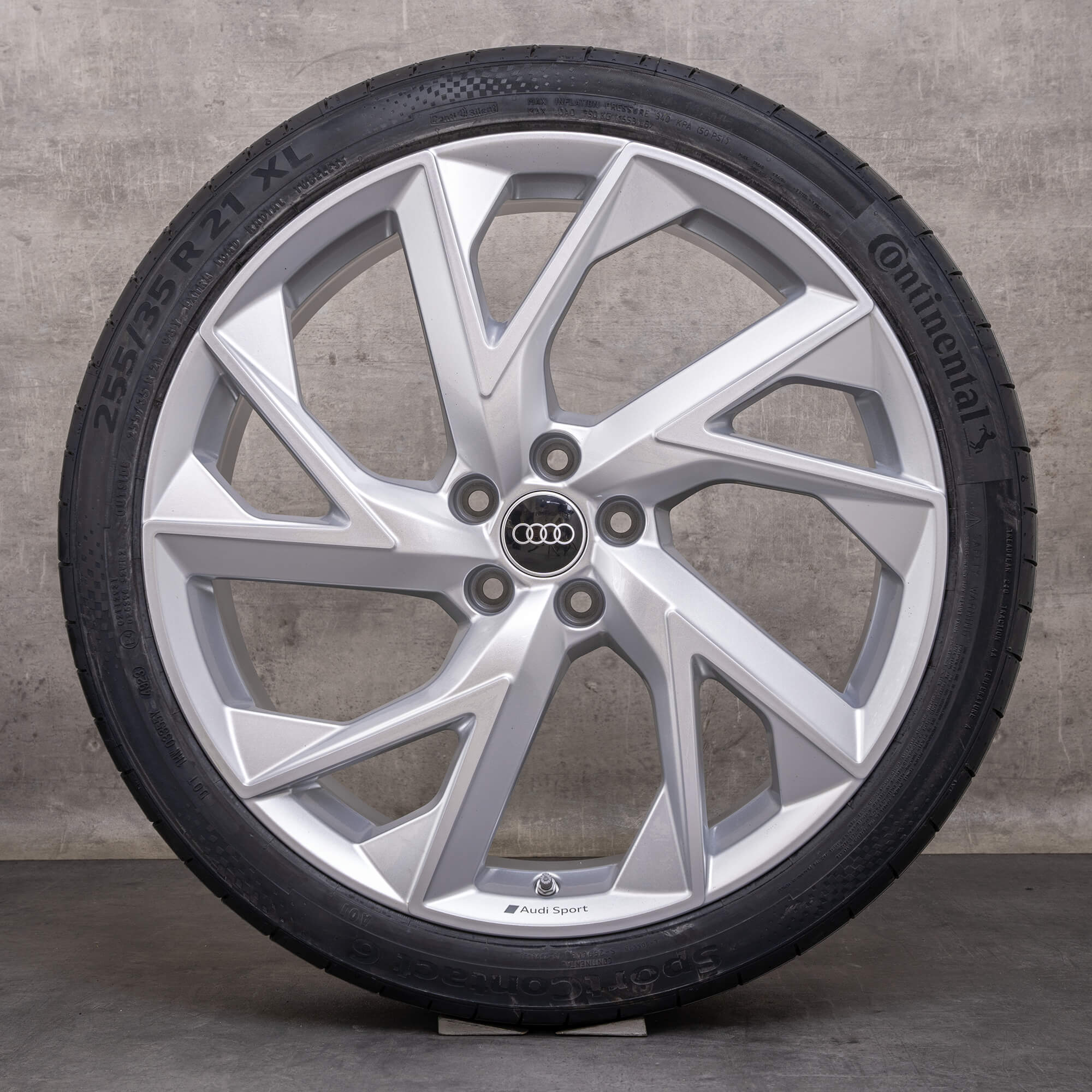Originele Audi RS Q3 & Sportback velgen 21 inch F3 zomerwielen 83A601025AD Trigon zilver NIEUW