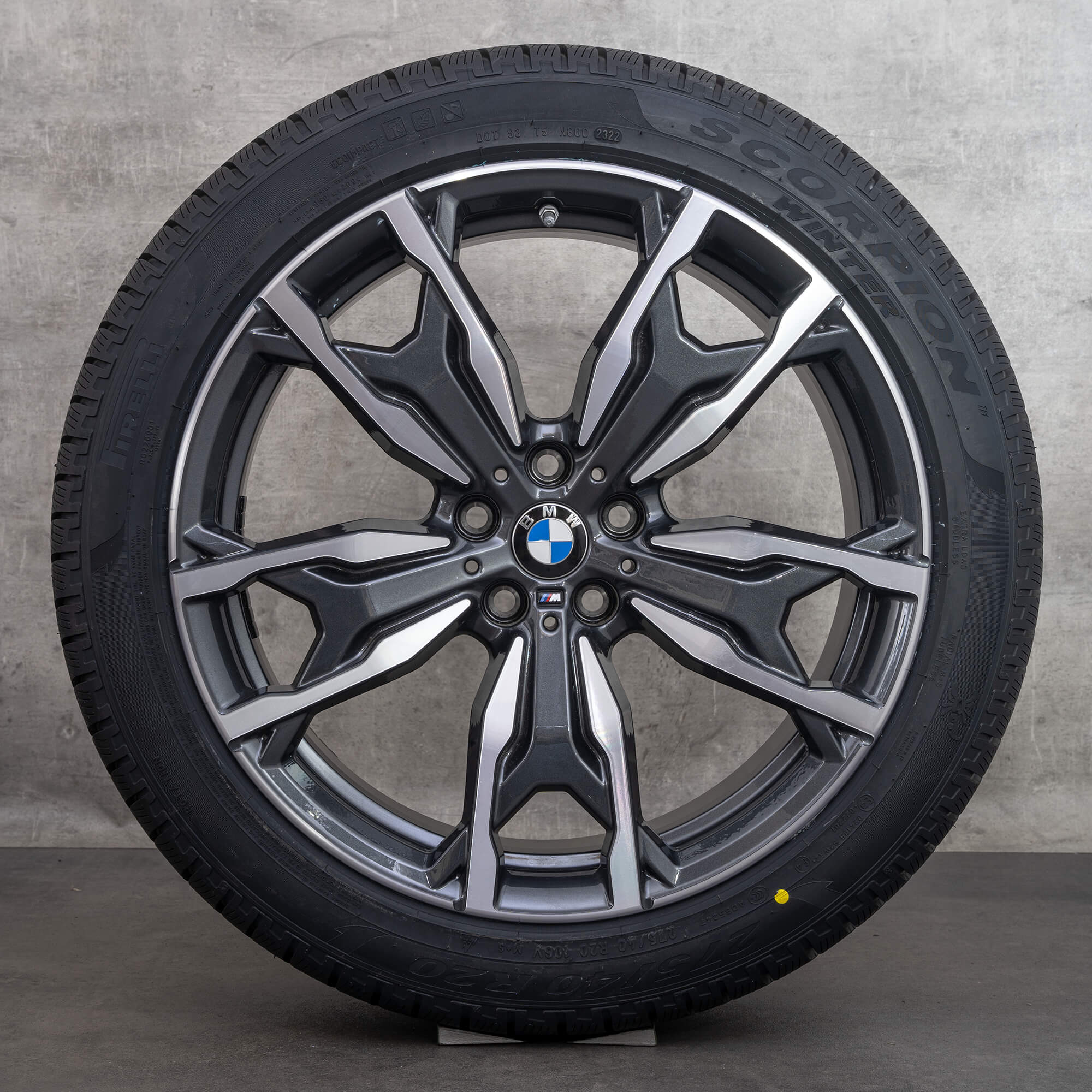 Oryginalne koła zimowe BMW X3 X4 20 cali G01 G02 felgi stylizacja 787 M 8073791 8073792 orbit szary polerowane NOWOŚĆ