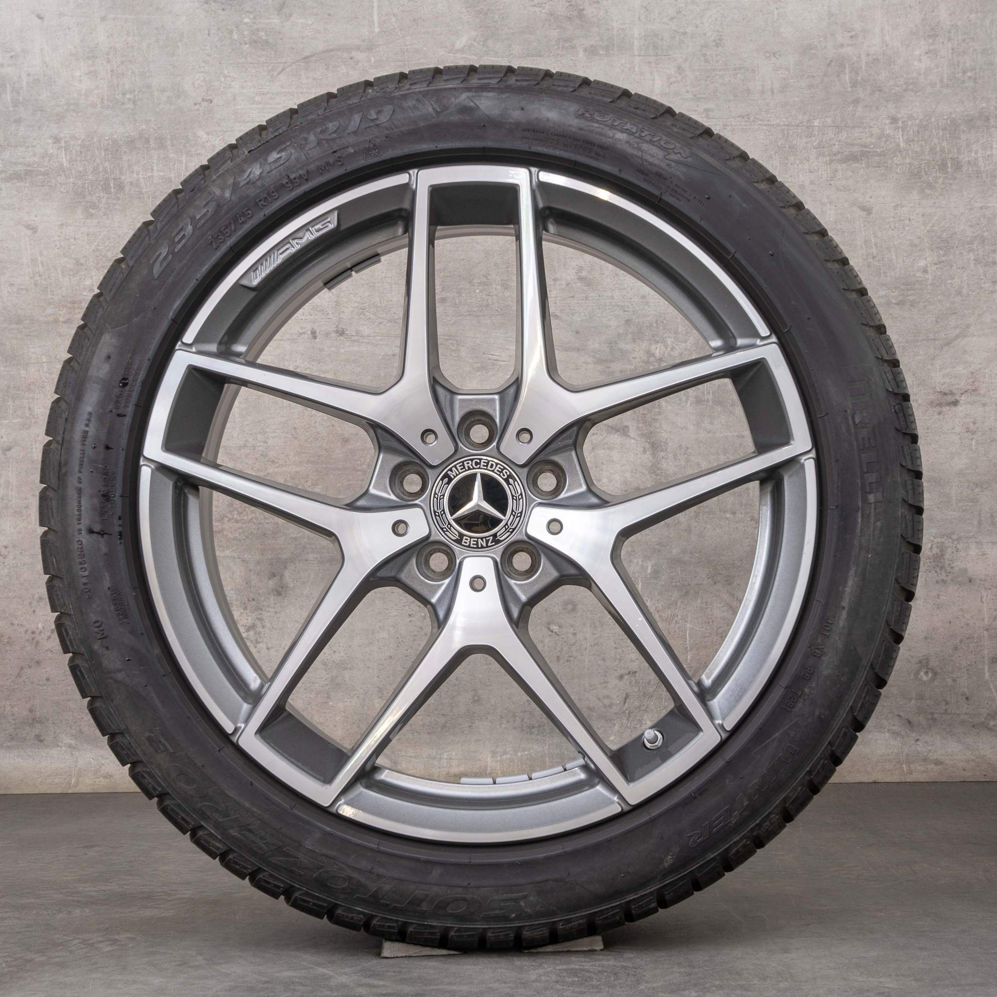 Alkuperäiset Mercedes Benz GLA & 45 AMG vanteet 19 tuuman X156 kesäpyörät A1564010700 himalajanharmaa kiillotettu