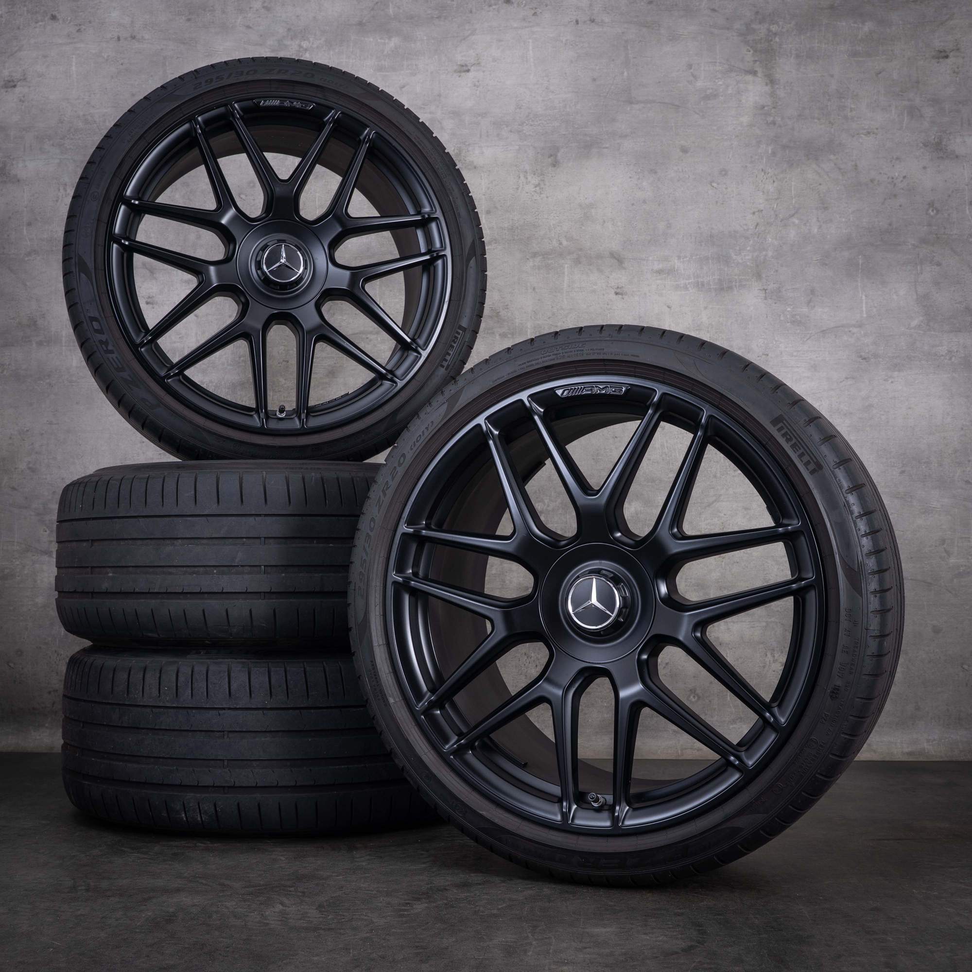 Original Mercedes Benz E-Klasse E63 & S AMG Felgen 20 Zoll W213 S213 Sommerräder A2134013000 A2134013100 schwarz matt