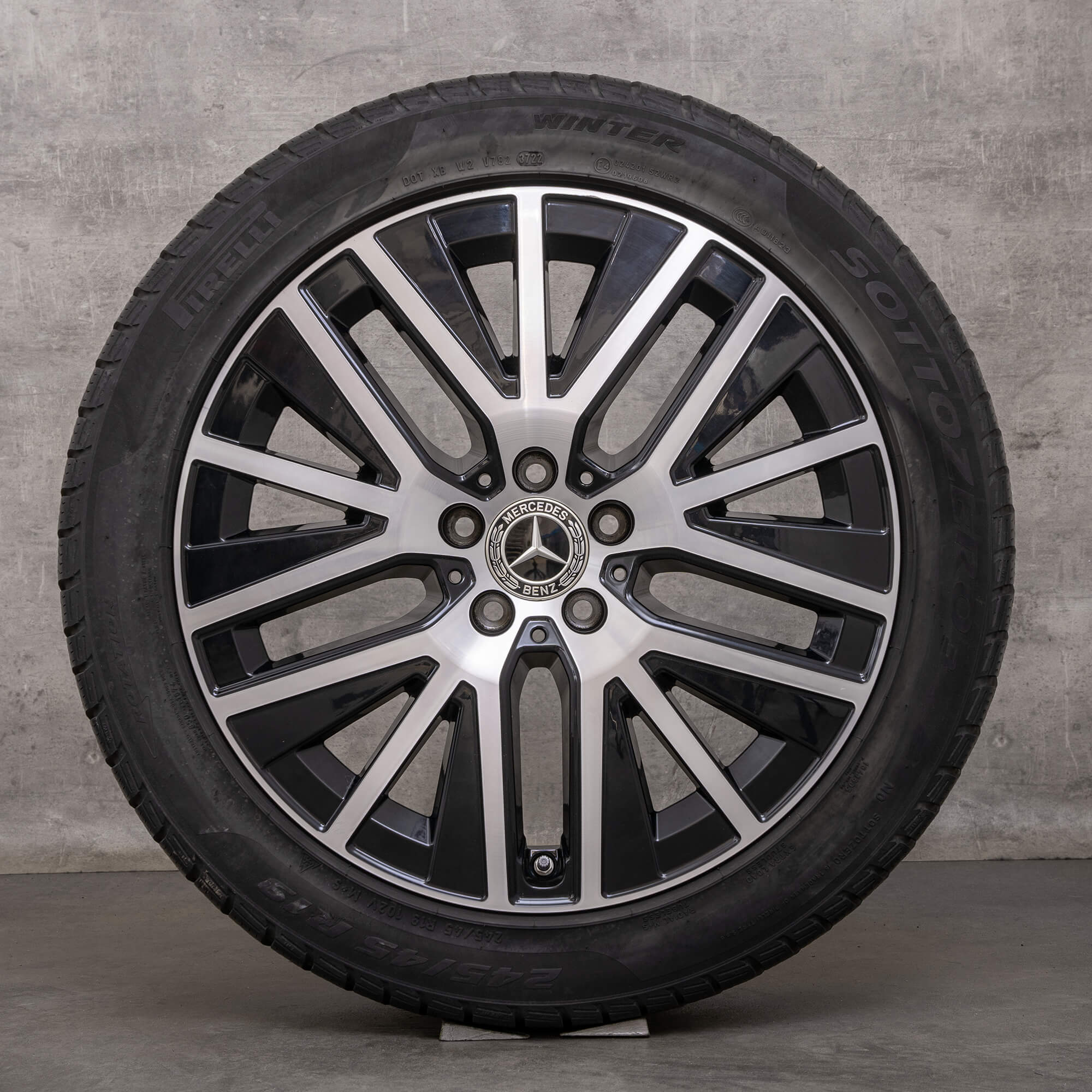 Originální zimni alu kola Mercedes Benz třídy E ALL-Terrain 19" X213 disky A2534014900 černé lesklé soustružené