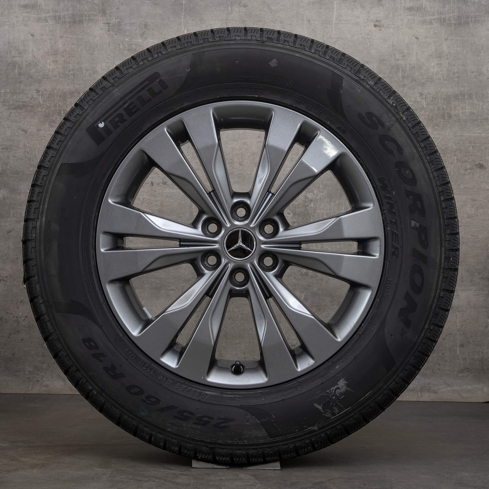 Originální zimni alu kola Mercedes Benz X-Class 18 palcové disky W470 N83801 šedá