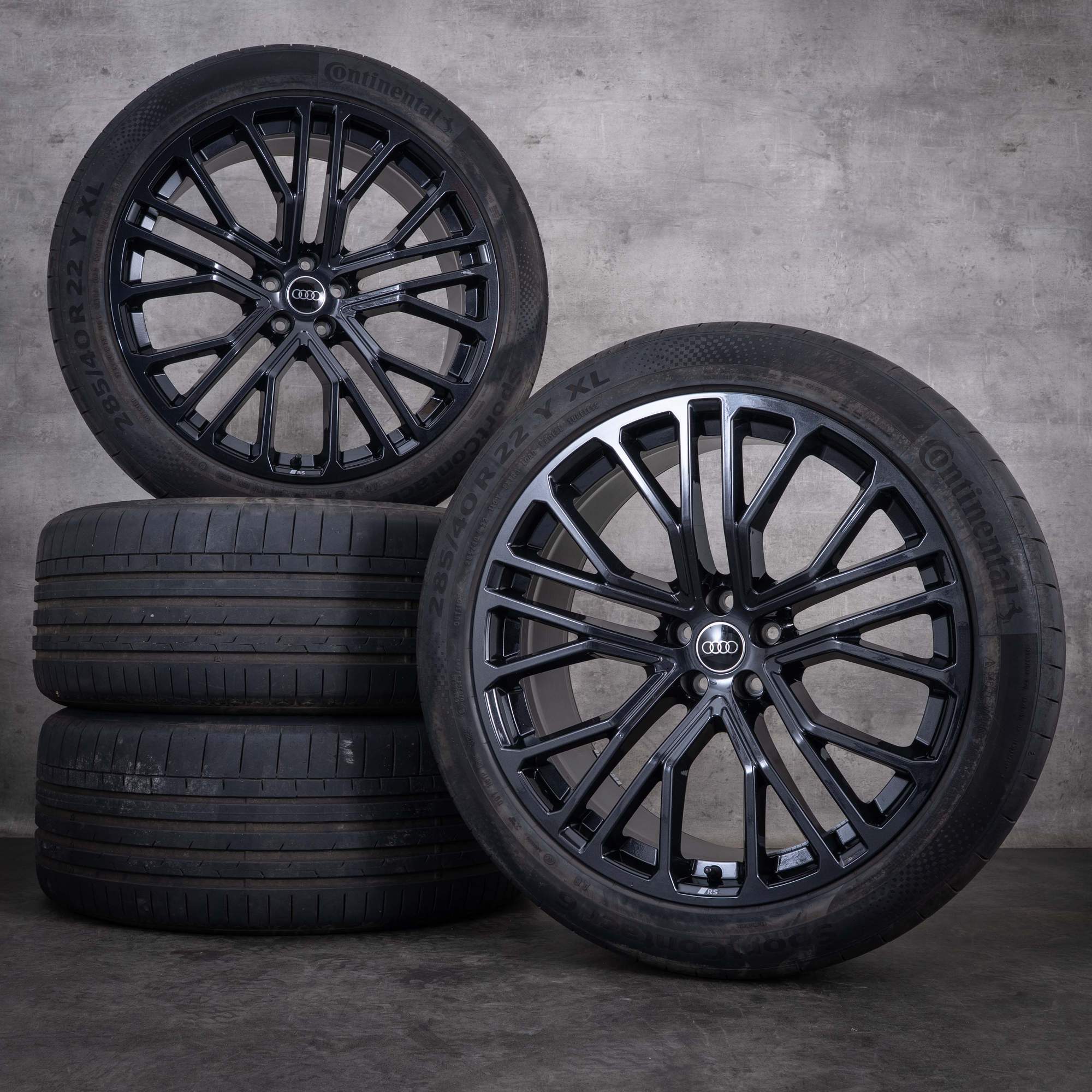 OEM Audi Q8 SQ8 22inch 4M8 summer wheels 4M8601025BP Granite Gloss