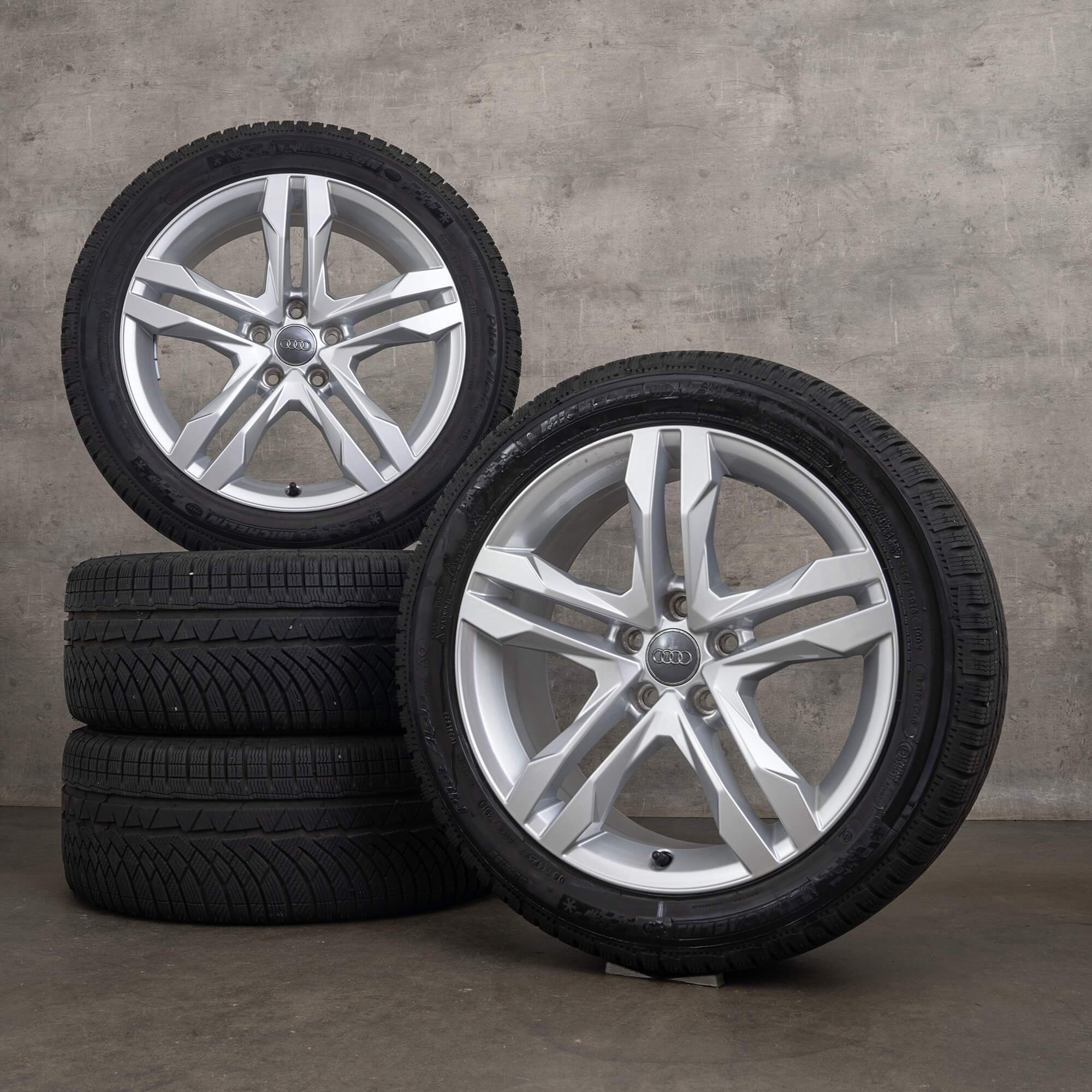 Cerchi invernali originali Audi A4 Allroad cerchi dinamici 18 pollici B9 8W 8W9601025B argento