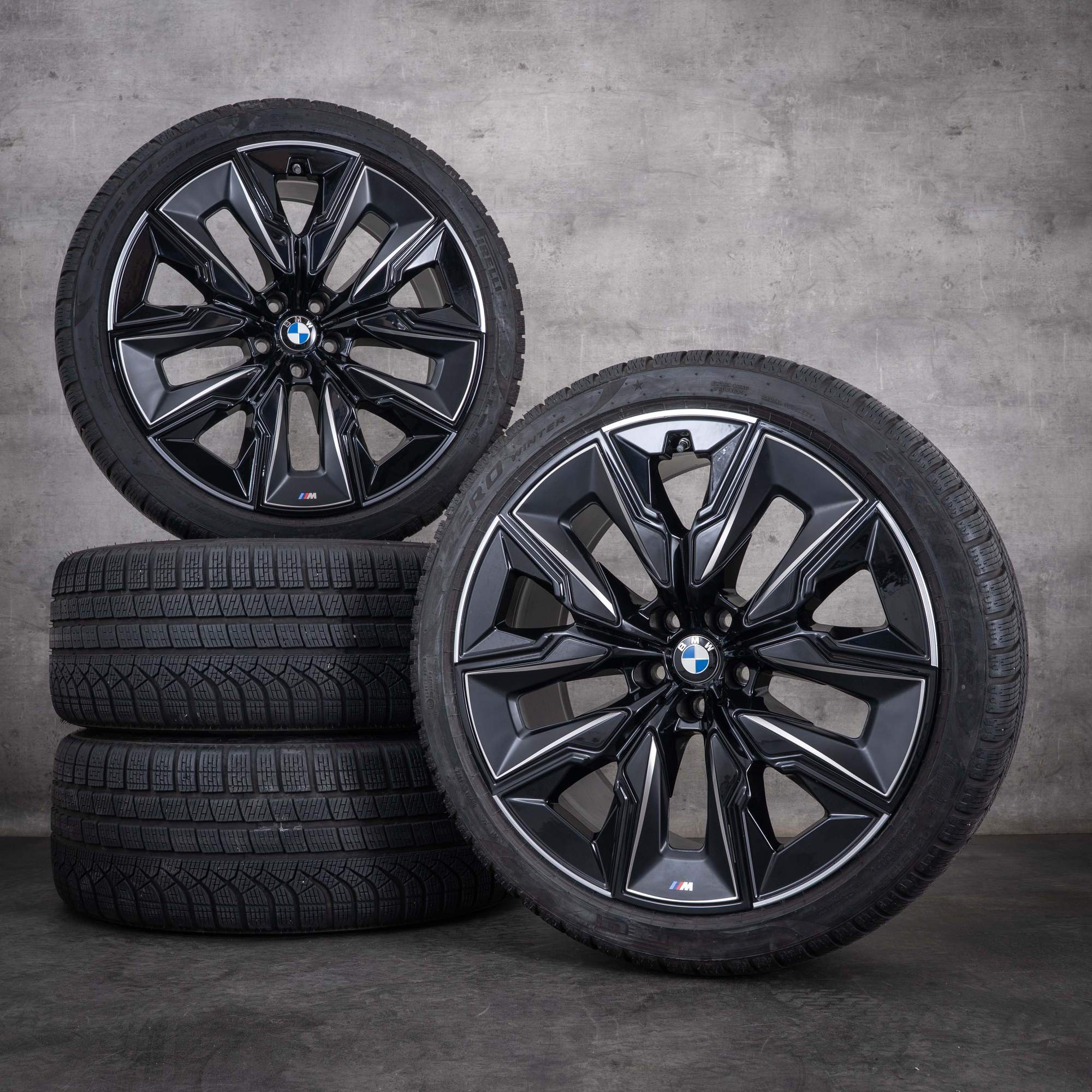 Oryginalne felgi BMW serii 7, i7, X3, 21 cali, G70, G45, koła letnie, stylizacja 909 M, 5A19DF4, 5A19DF5, czarne, Polerowane na wysoki połysk