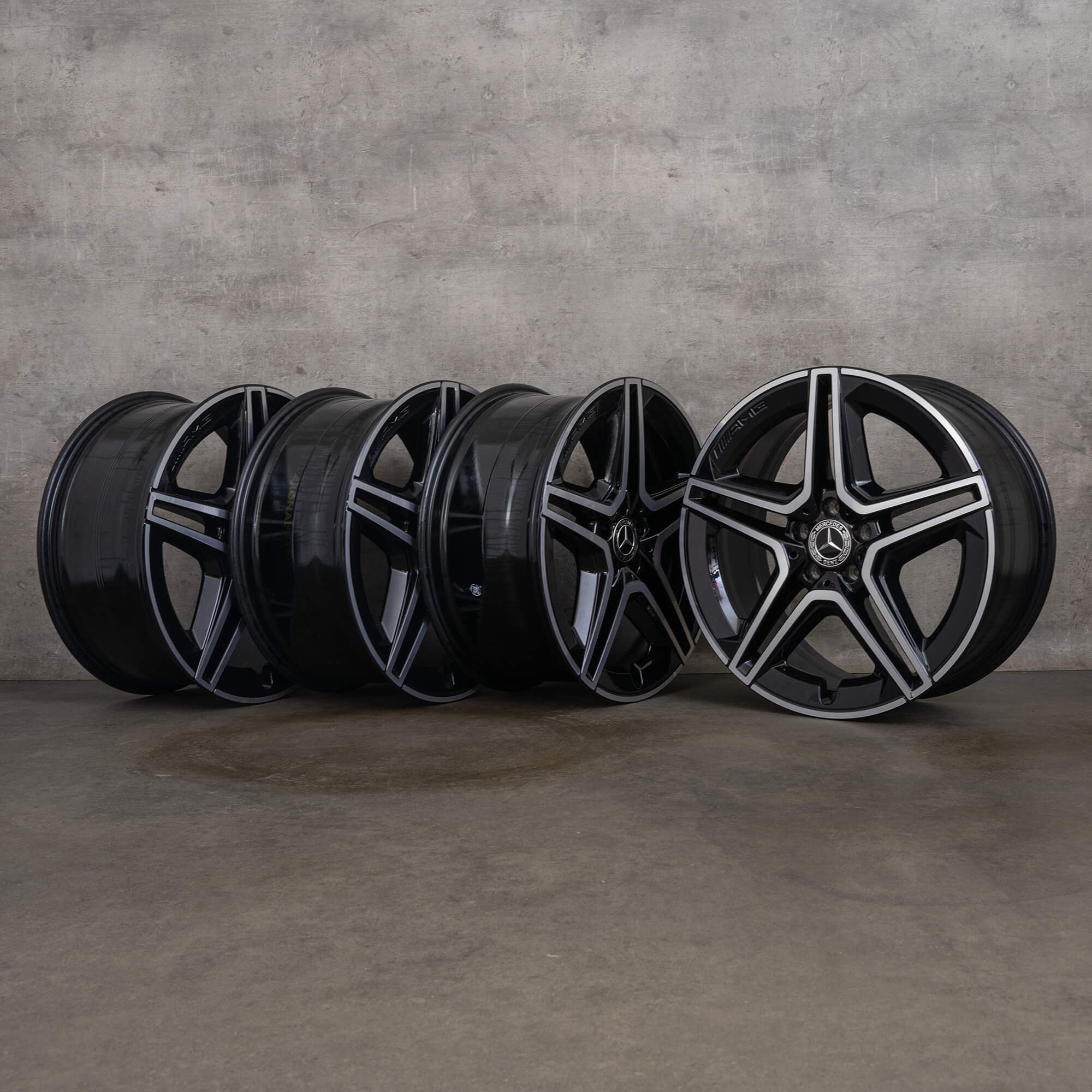 Originele Mercedes Benz GLE 53 AMG wielen 20 inch X167 C167 A1674013200 A1674013300 zwart hoogglans afwerking