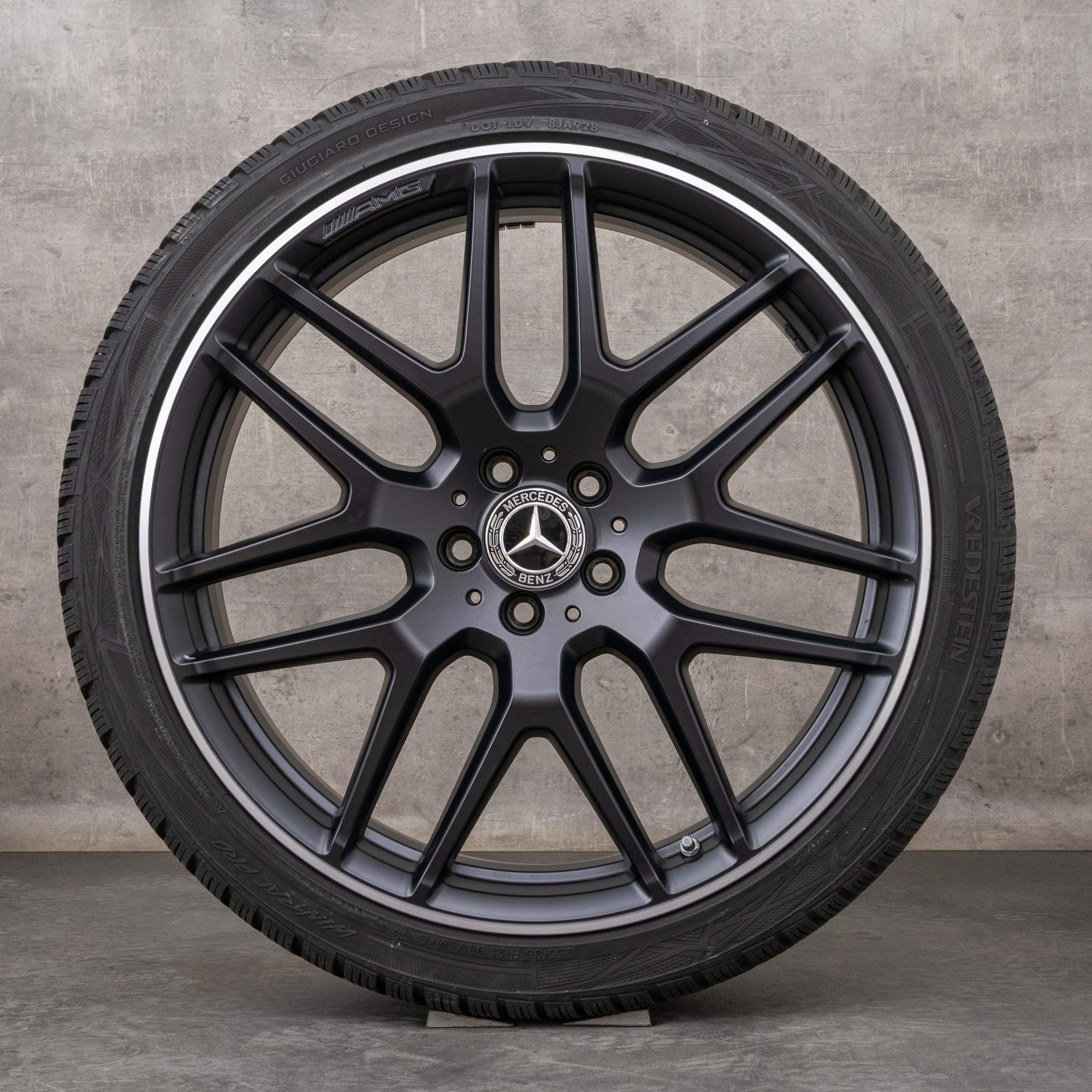 Oryginalne koła zimowe Mercedes Benz GLA GLB AMG 35 45 21 cali H247 X247 Felgi A2474012300 czarny mat Polerowane