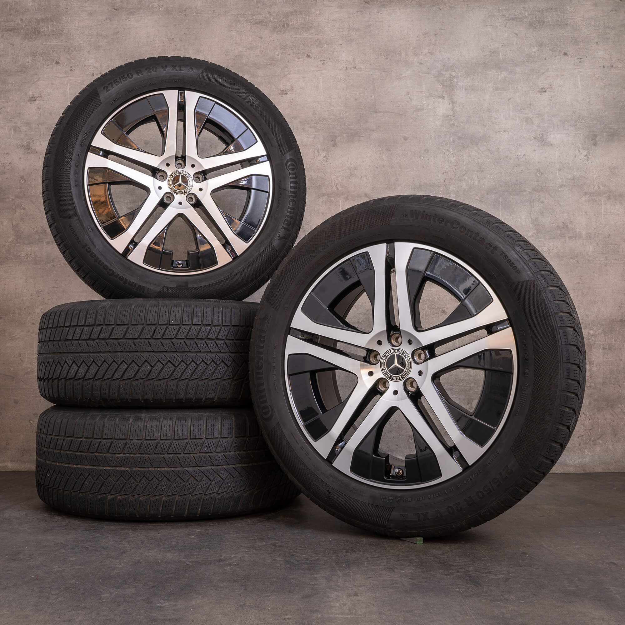 Orijinal Mercedes Benz GLS kış jant lastik 20 inç SUV X167 jantlar A1674014900 siyah cilalı
