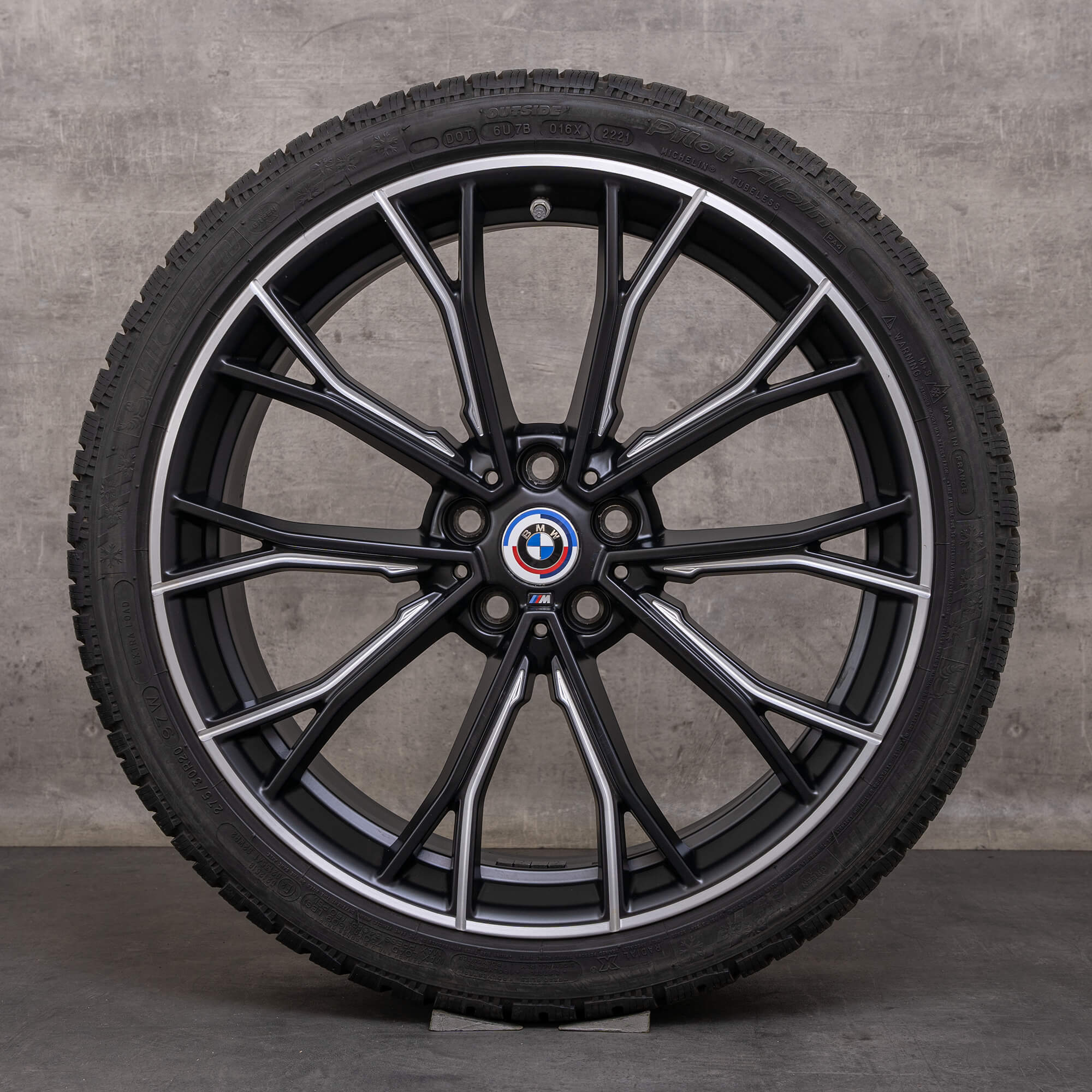 Original BMW 5-serie fälgar 20 tum G30 G31 Summerrder Styling 669 M 6873943 6874445 svart siden matt blank svarvad
