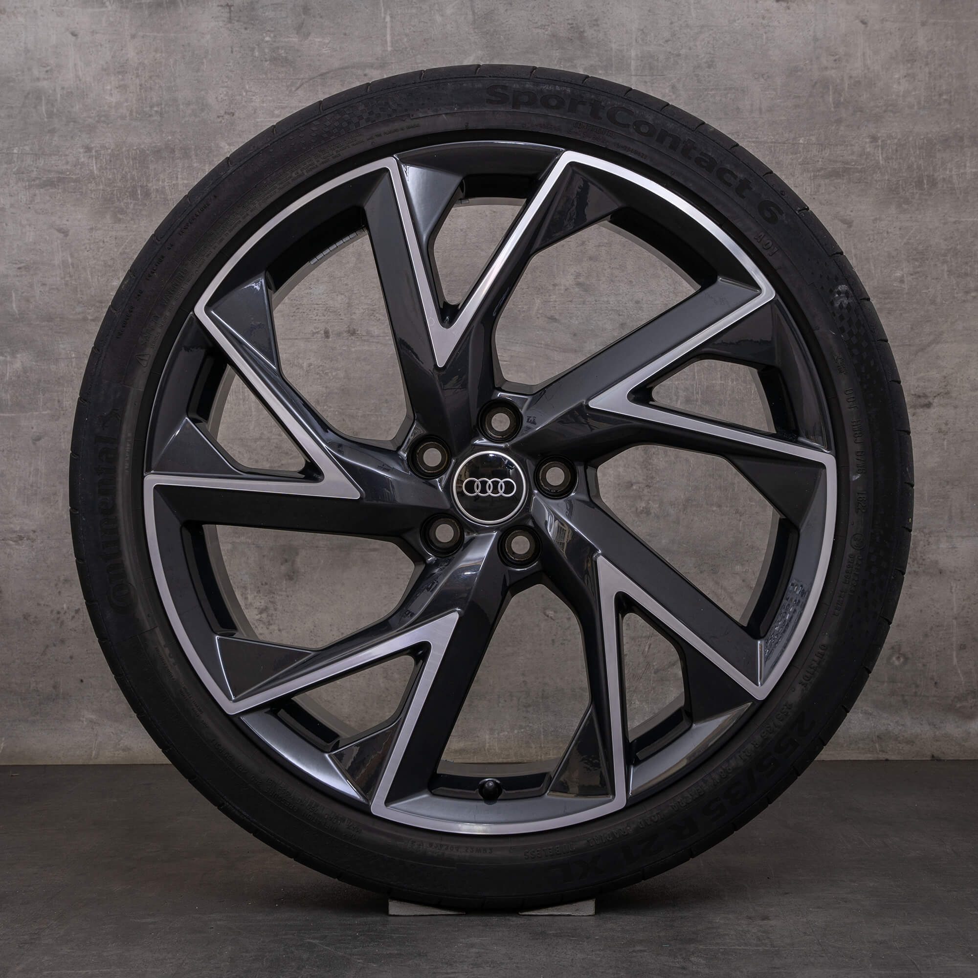 Originele Audi RSQ3 velgen 21 inch F3 zomerwielen 83A601025AE Trigon Design granit glanzend gedraaid