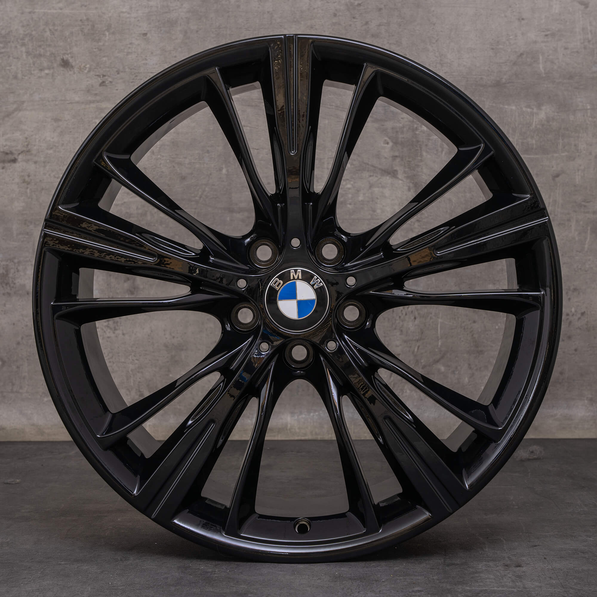 Original BMW Seria 3 4 jante 20 inch F30 F31 F32 F33 F36 Gran Coupe Styling 660 6872158 6872159 negru lucios