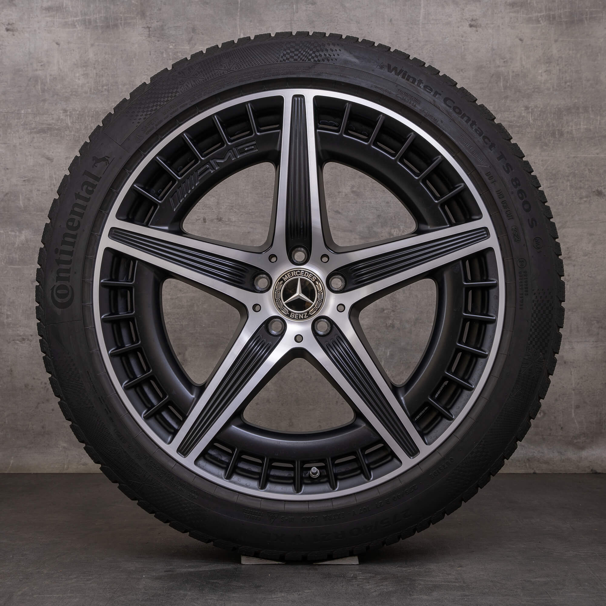 Oryginał Mercedes Benz EQE AMG felgi 21 cali X294 koła letnie A2944011400 czarny mat Polerowane