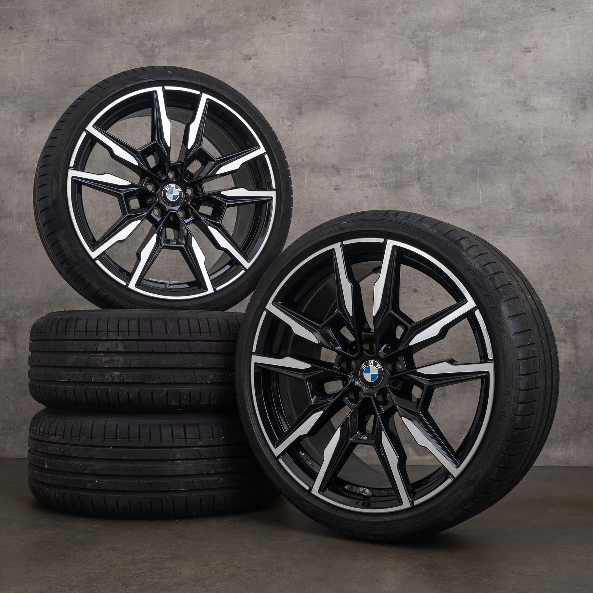 Original BMW 8er Felgen 20 Zoll G14 G15 G16 Sommerräder Styling 895 M 5A07086 5A07087 schwarz glanzgedreht