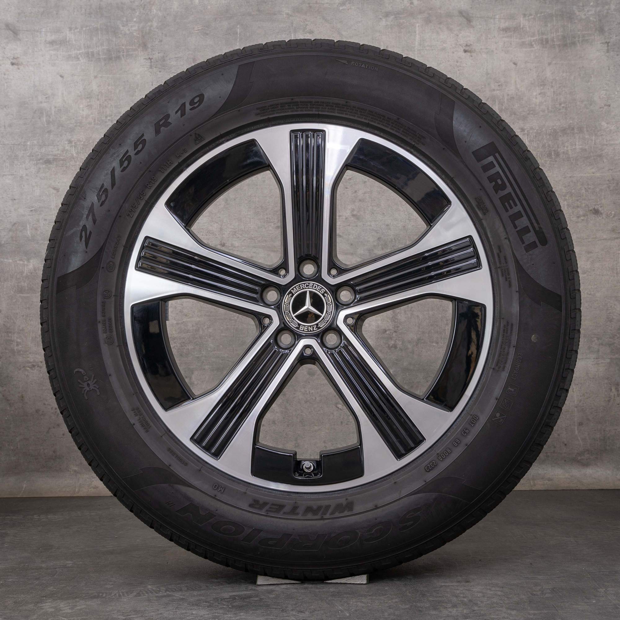 Original Mercedes Benz GLE Winterräder 19 Zoll C167 V167 Coupe Felgen A1674013201 A1674013501 schwarz glanzgedreht