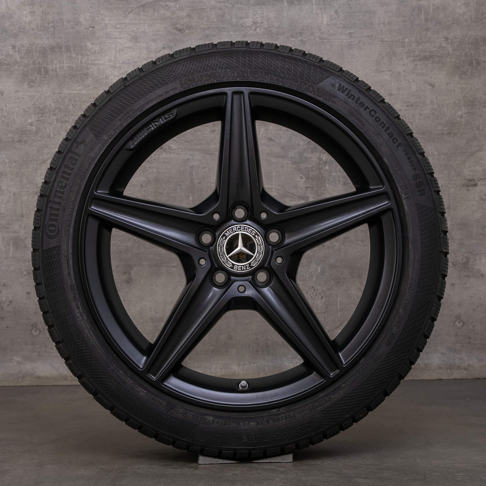 Llantas originales Mercedes Benz Clase C AMG de invierno 18 pulgadas W205 S205 C205 A205 A2054011100 negro satinado