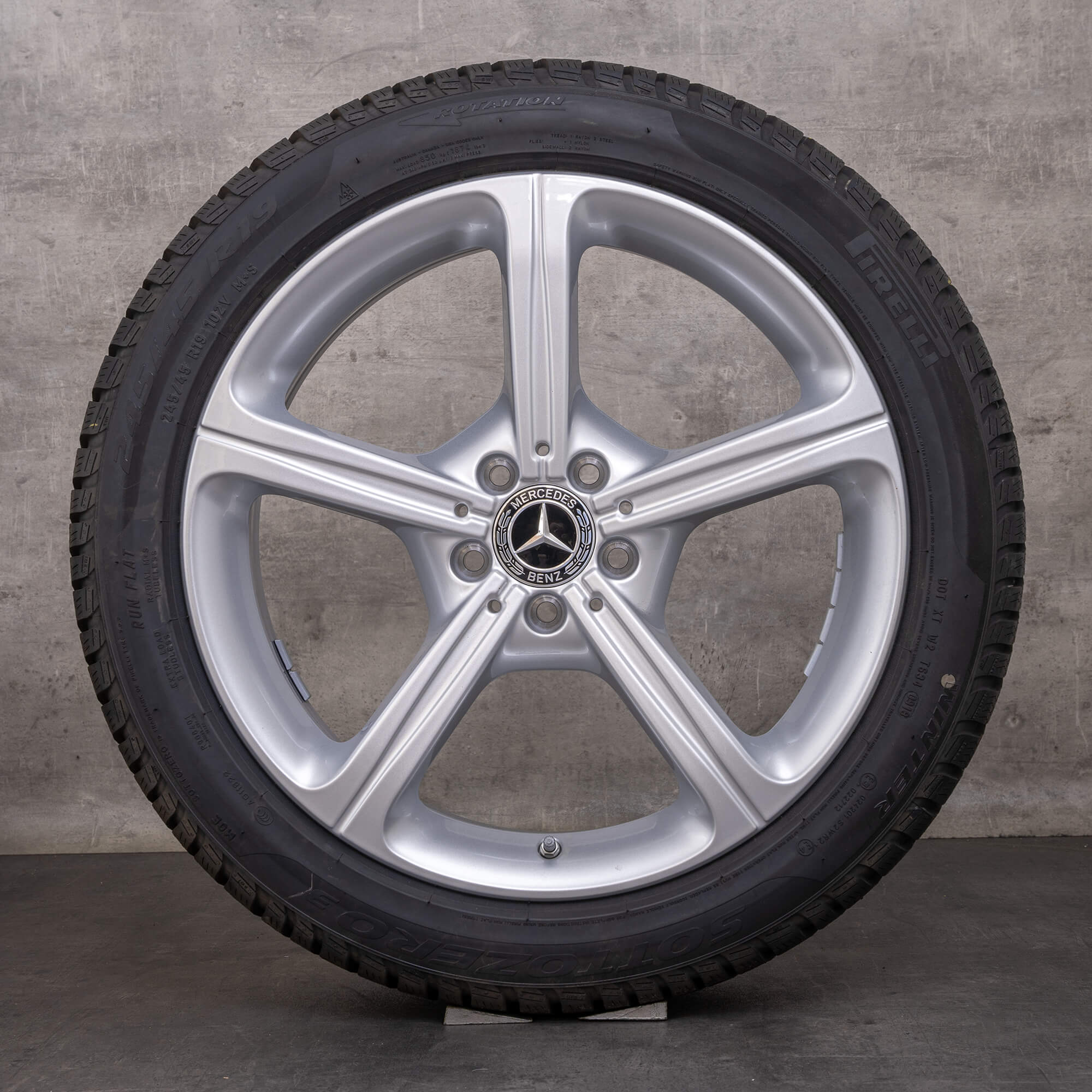 Oryginalne koła zimowe Mercedes-Benz CLS 19 cali Felgi C257 A2574011000 srebrne błyszczące