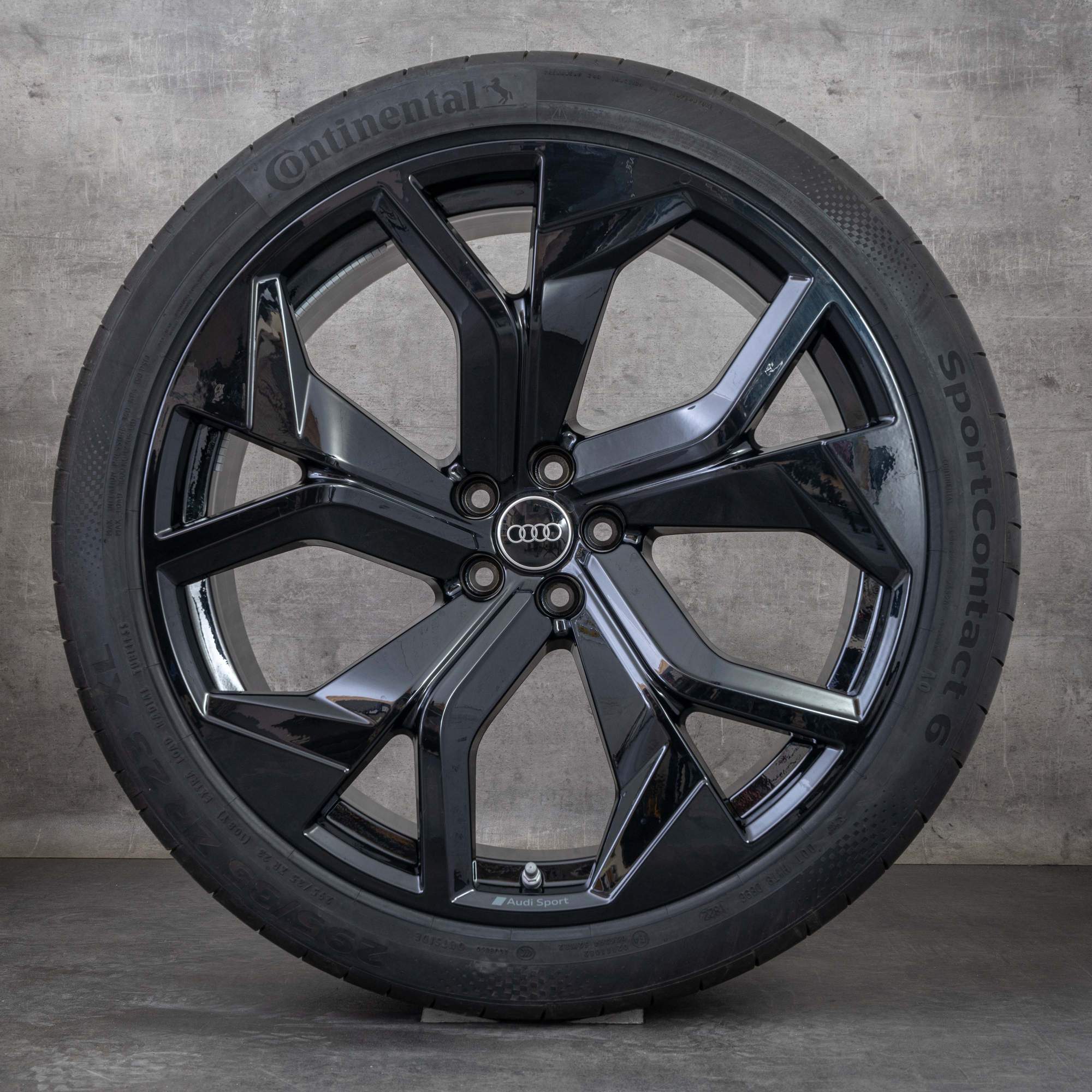 OEM Audi RS Q8 rims 23 inch 4M8 summer wheels 4M8601025AP black high gloss