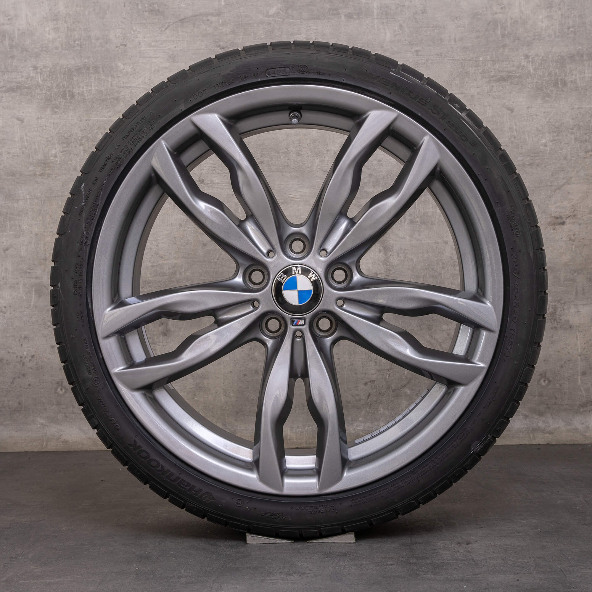 Original BMW Serie 5 6 llantas 20 pulgadas F10 F11 F12 F13 F06 Gran Coup neumáticos de verano estilo 434 M 7845867 7845868 ferricgrey